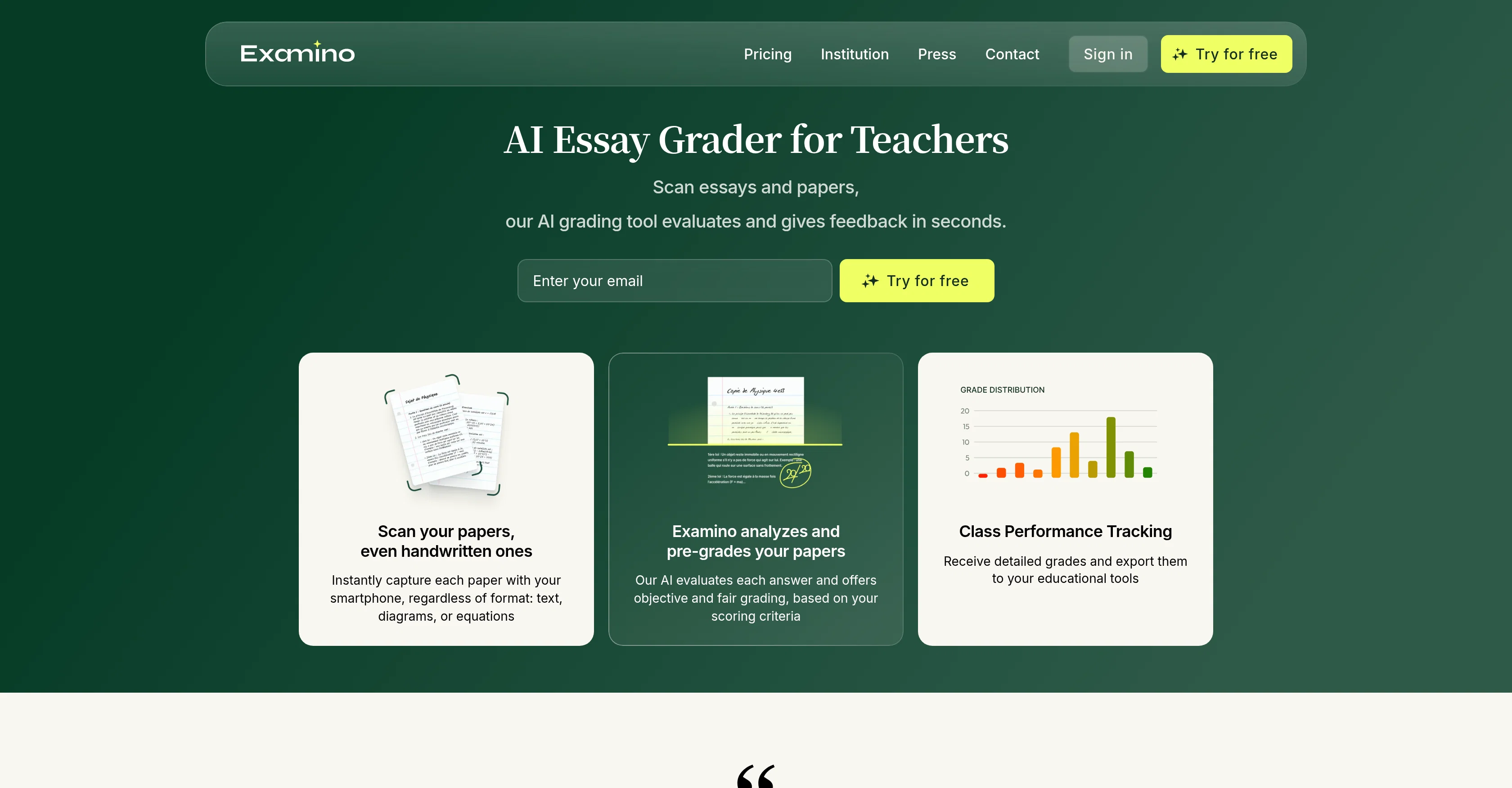 Examino website