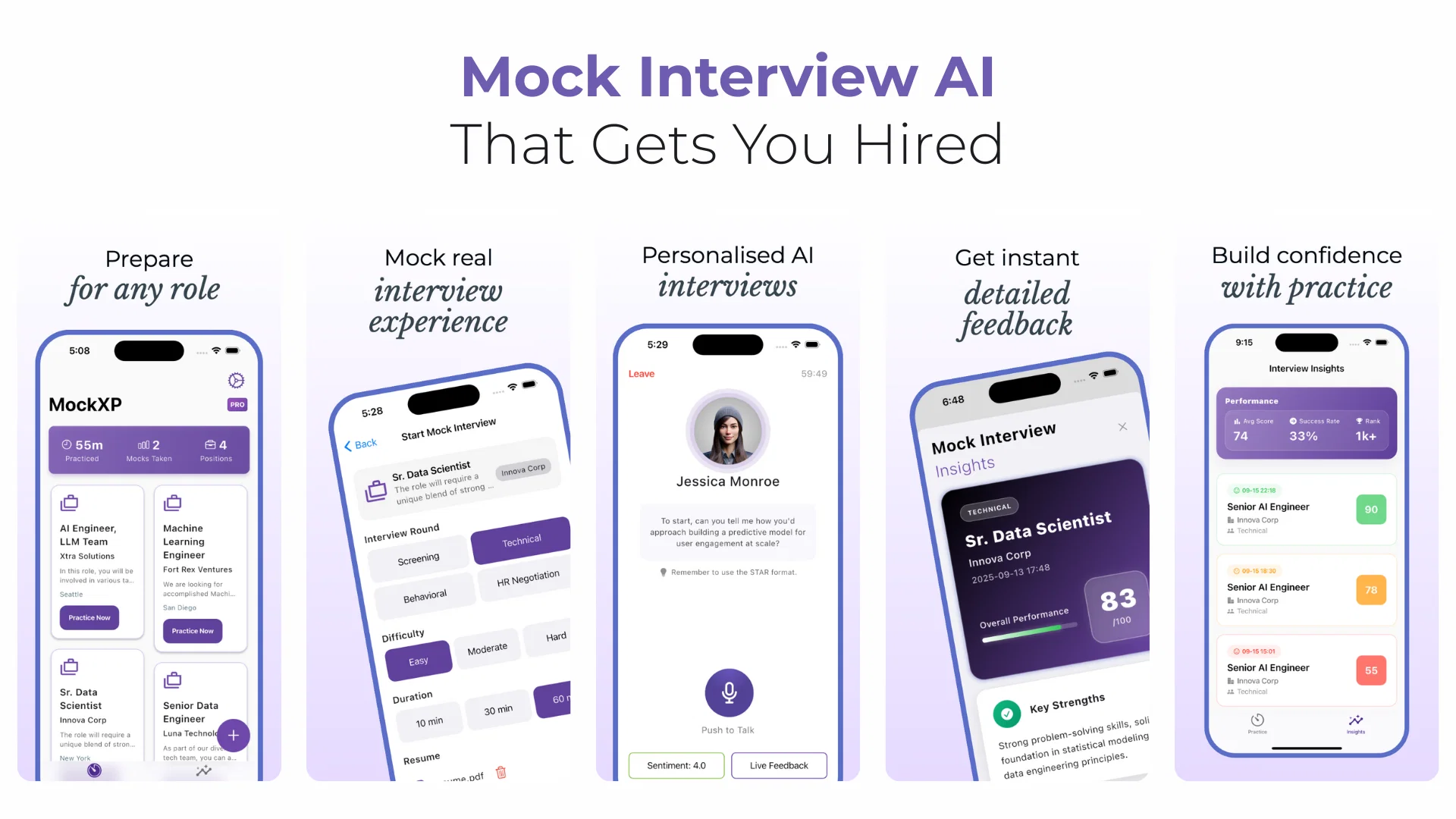 Interview Prep AI - MockXP website