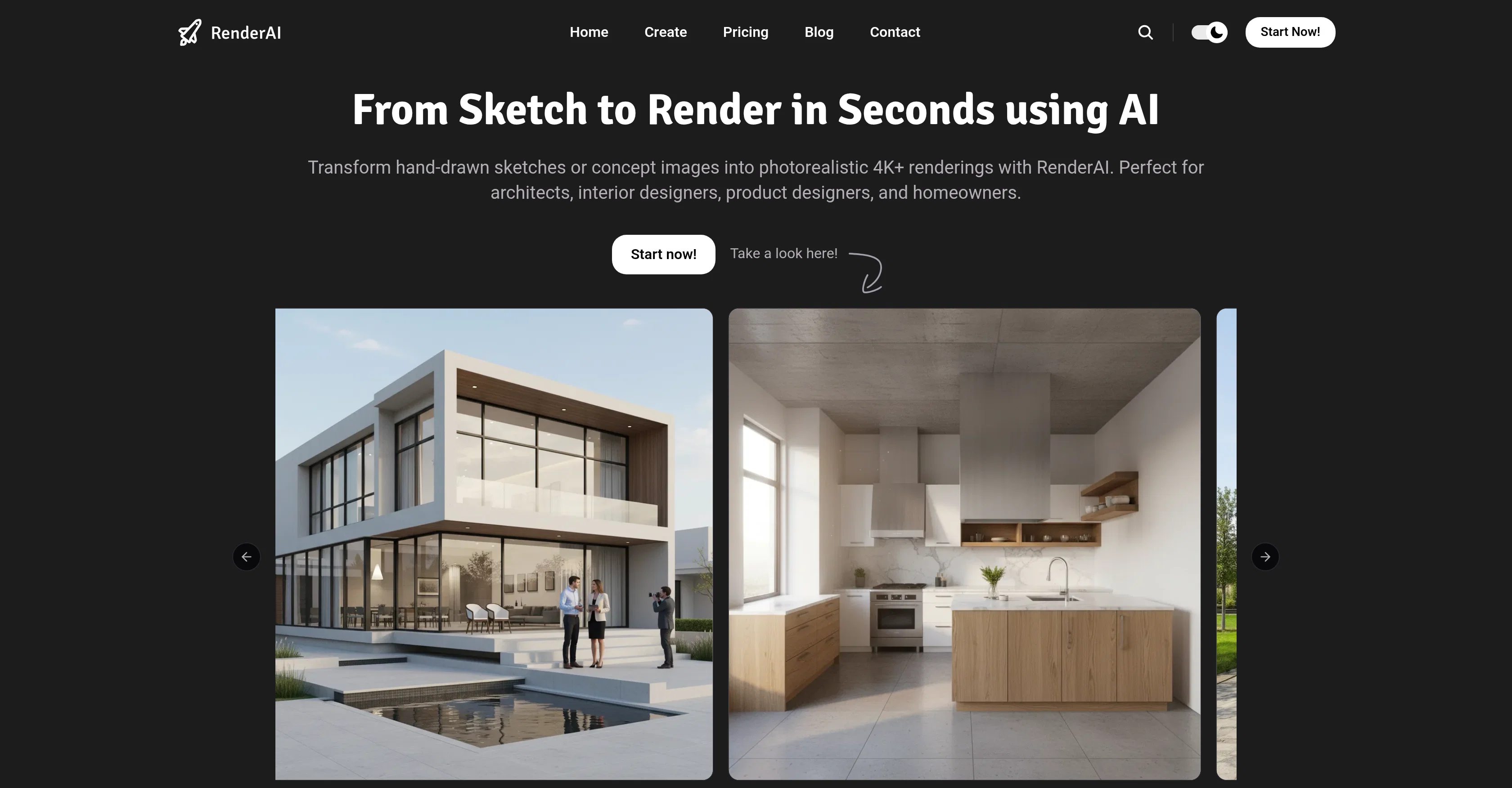 RenderAI website