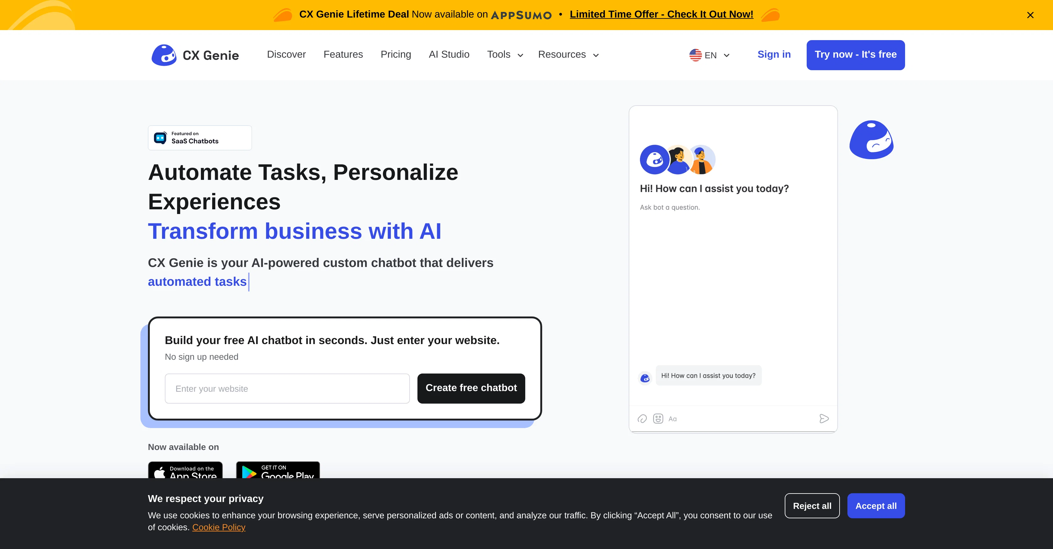 CX Genie website
