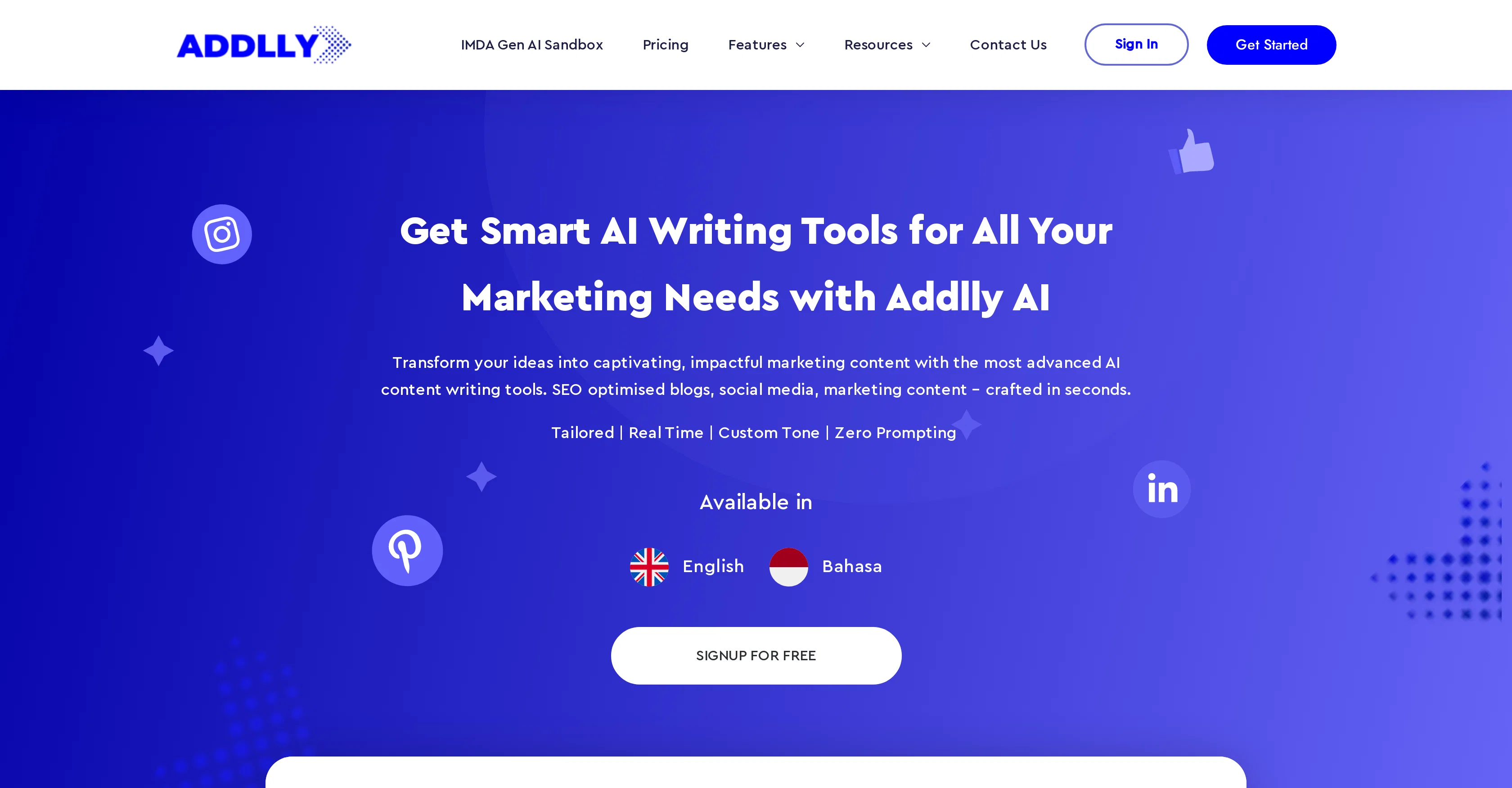 Addlly website
