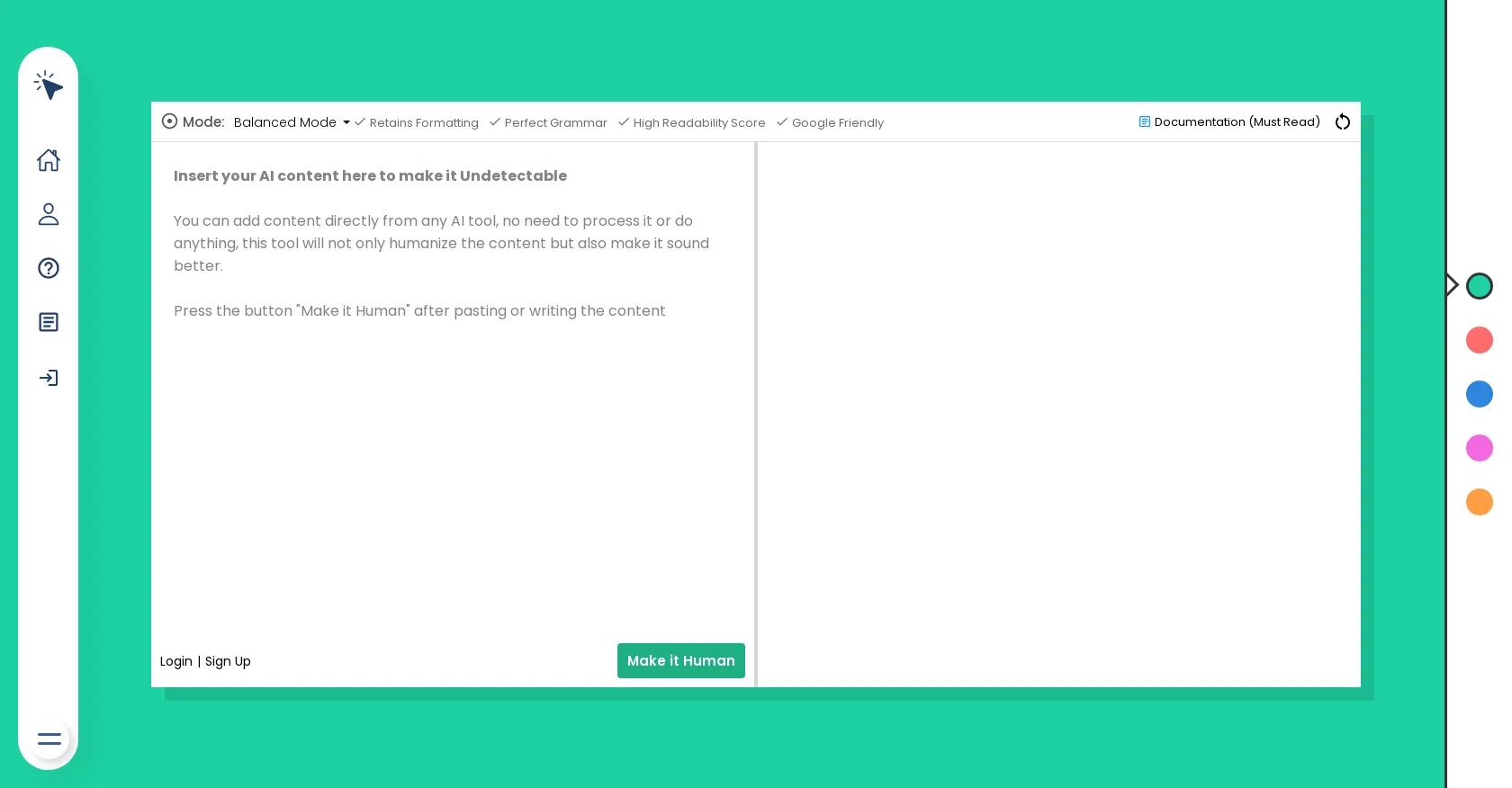 Oneclickhuman website