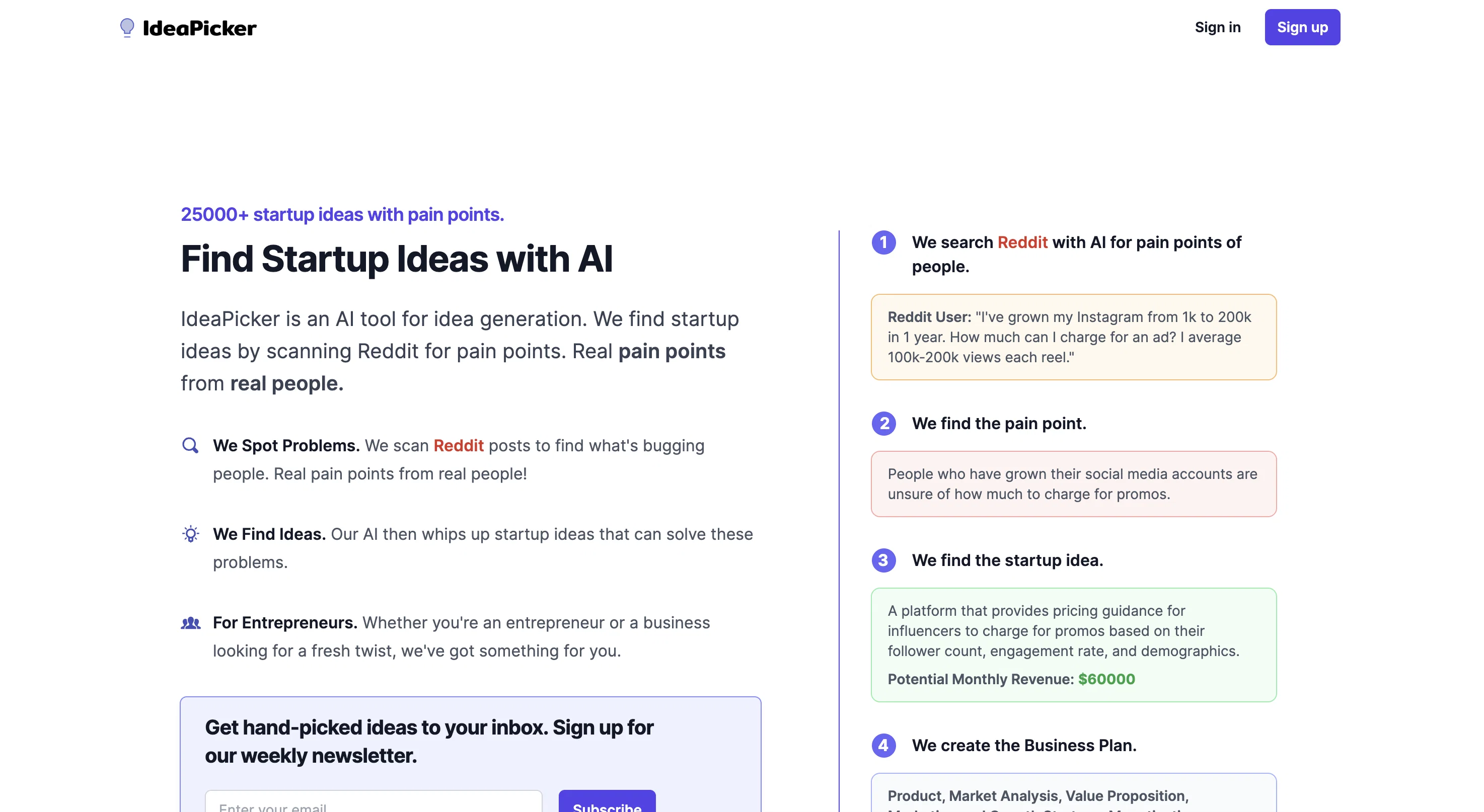 IdeaPicker website