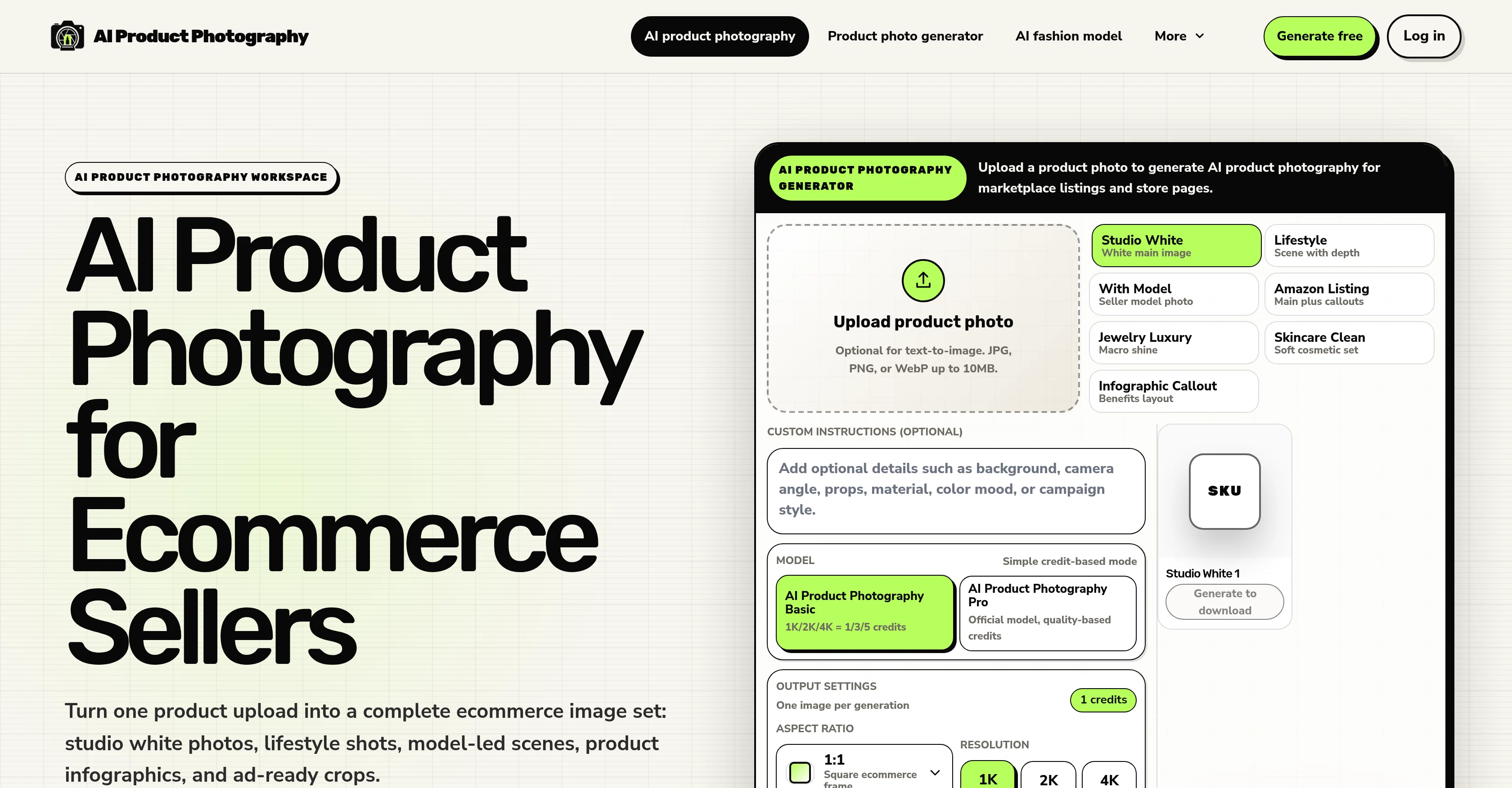 AI Product Photography.app website
