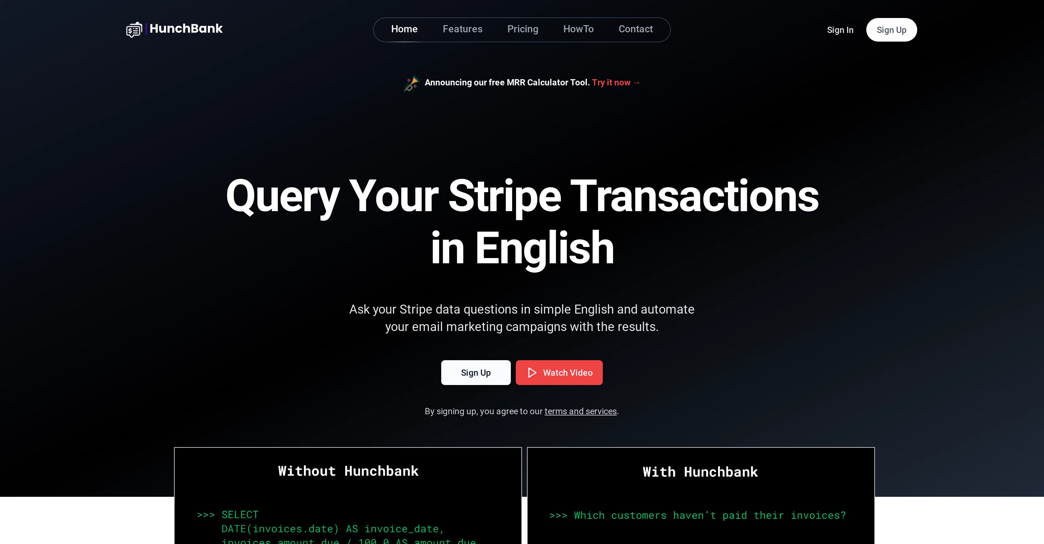 Hunchbank website