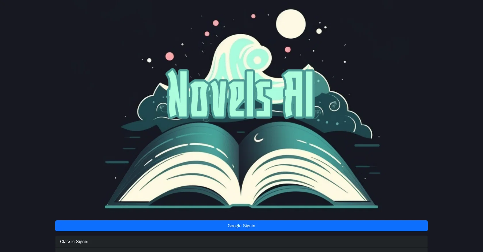 Novels AI website