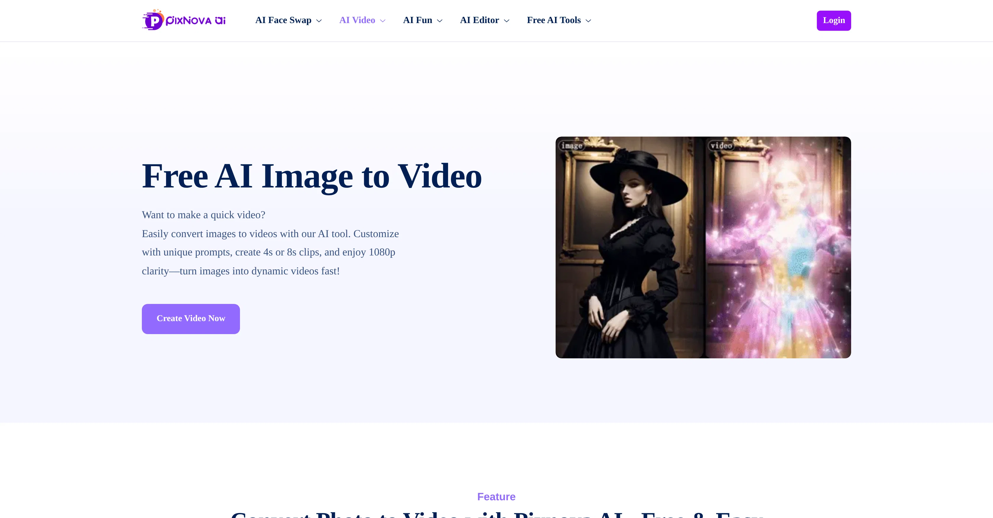 Image to Video by PixNova website