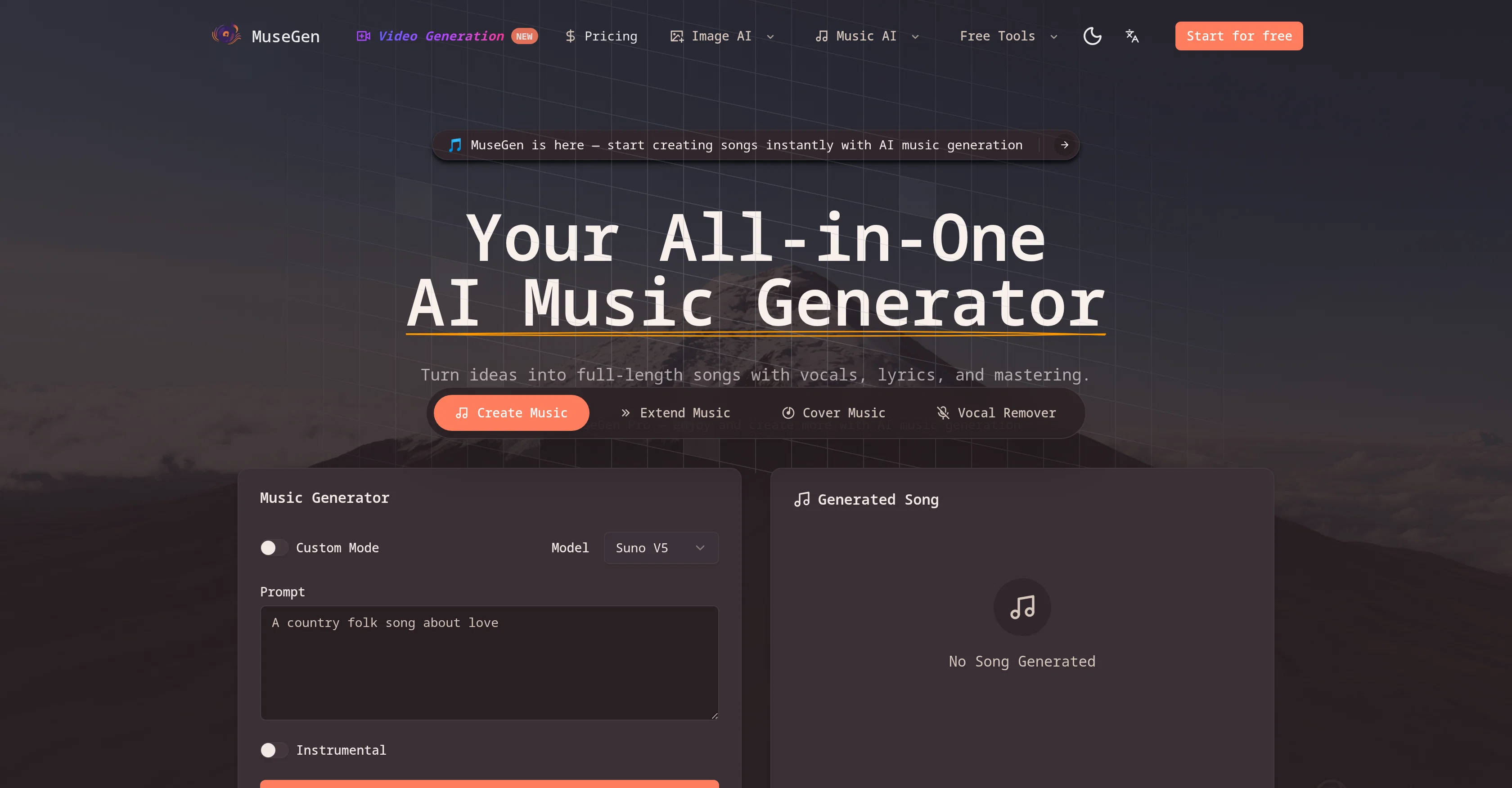 MuseGen website