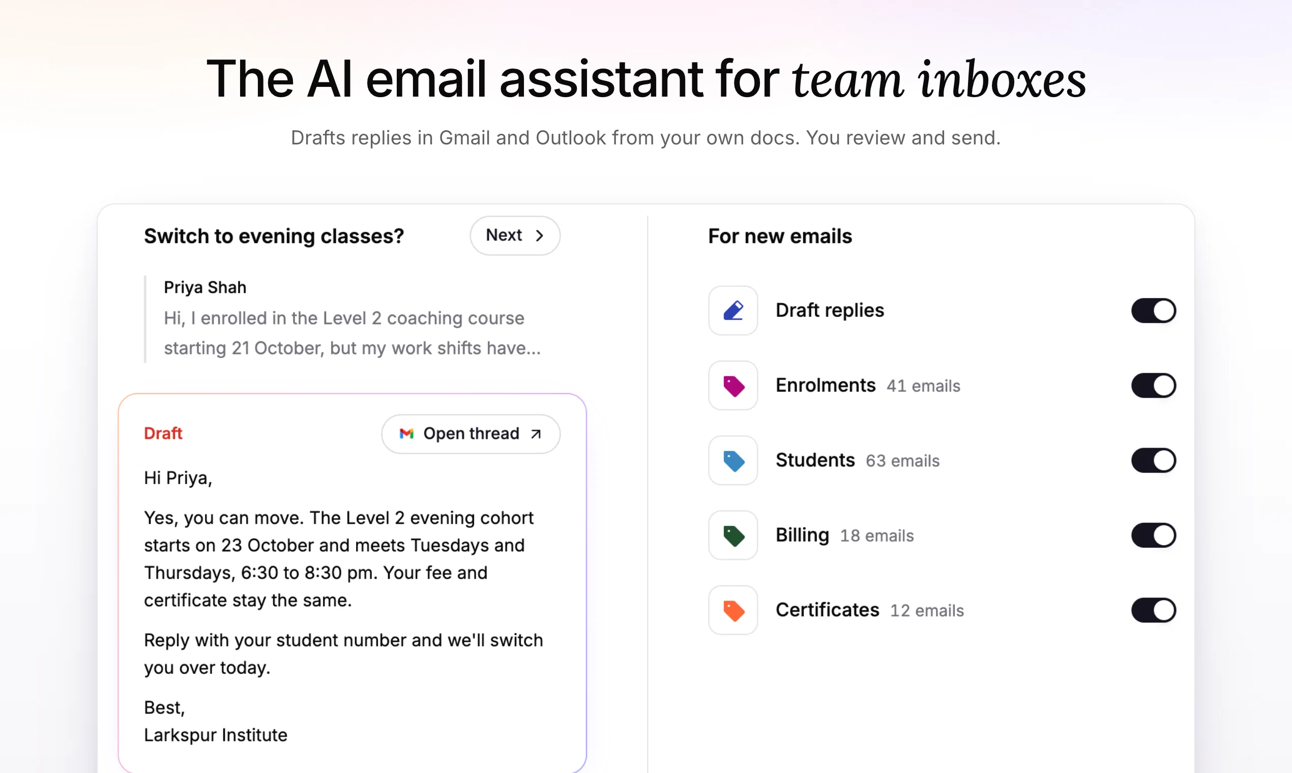 InboxPilot - Custom Trained Chatbot for email and web... website