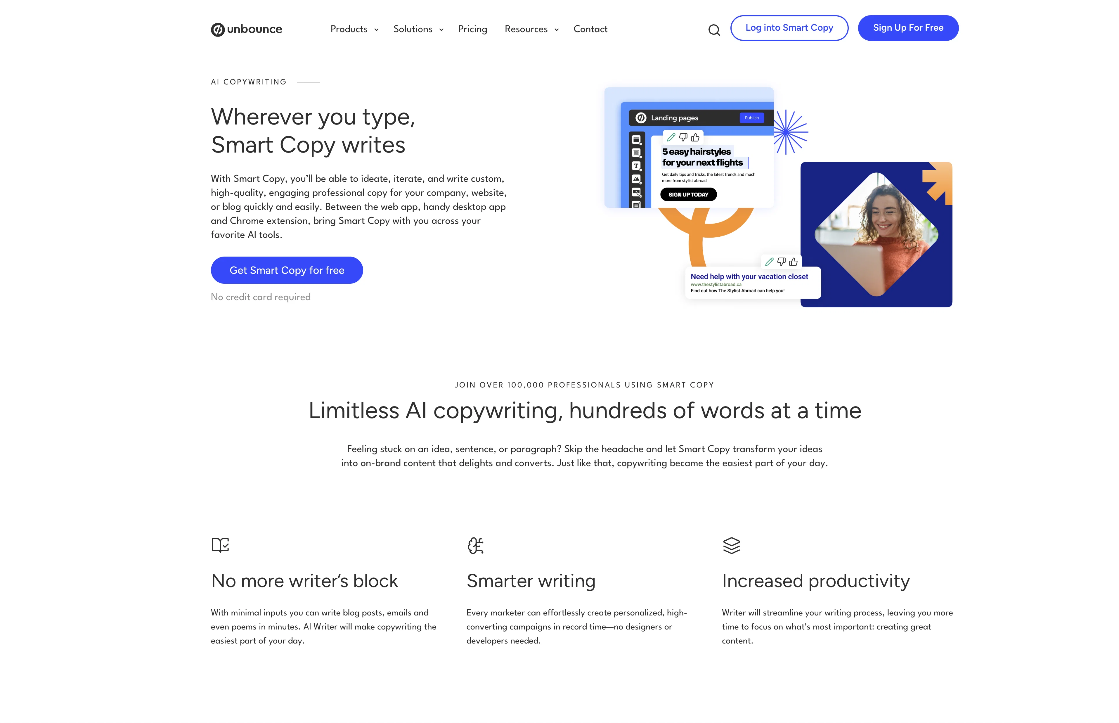 Unbounce website