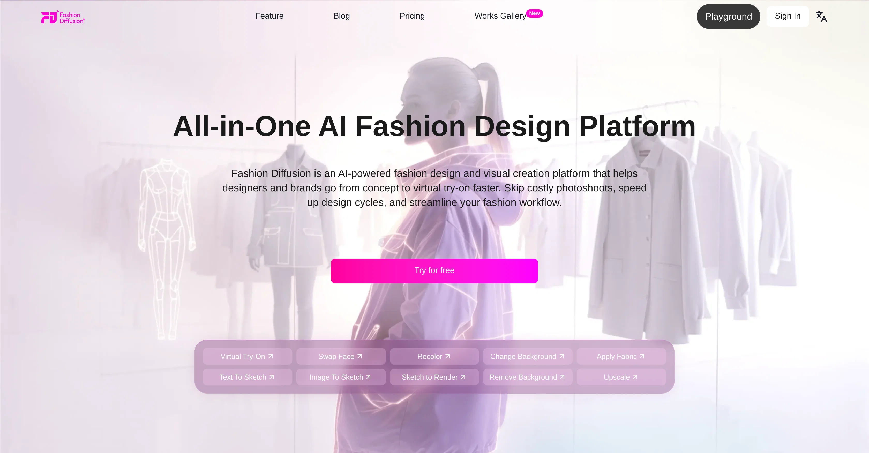 Fashion Diffusion website