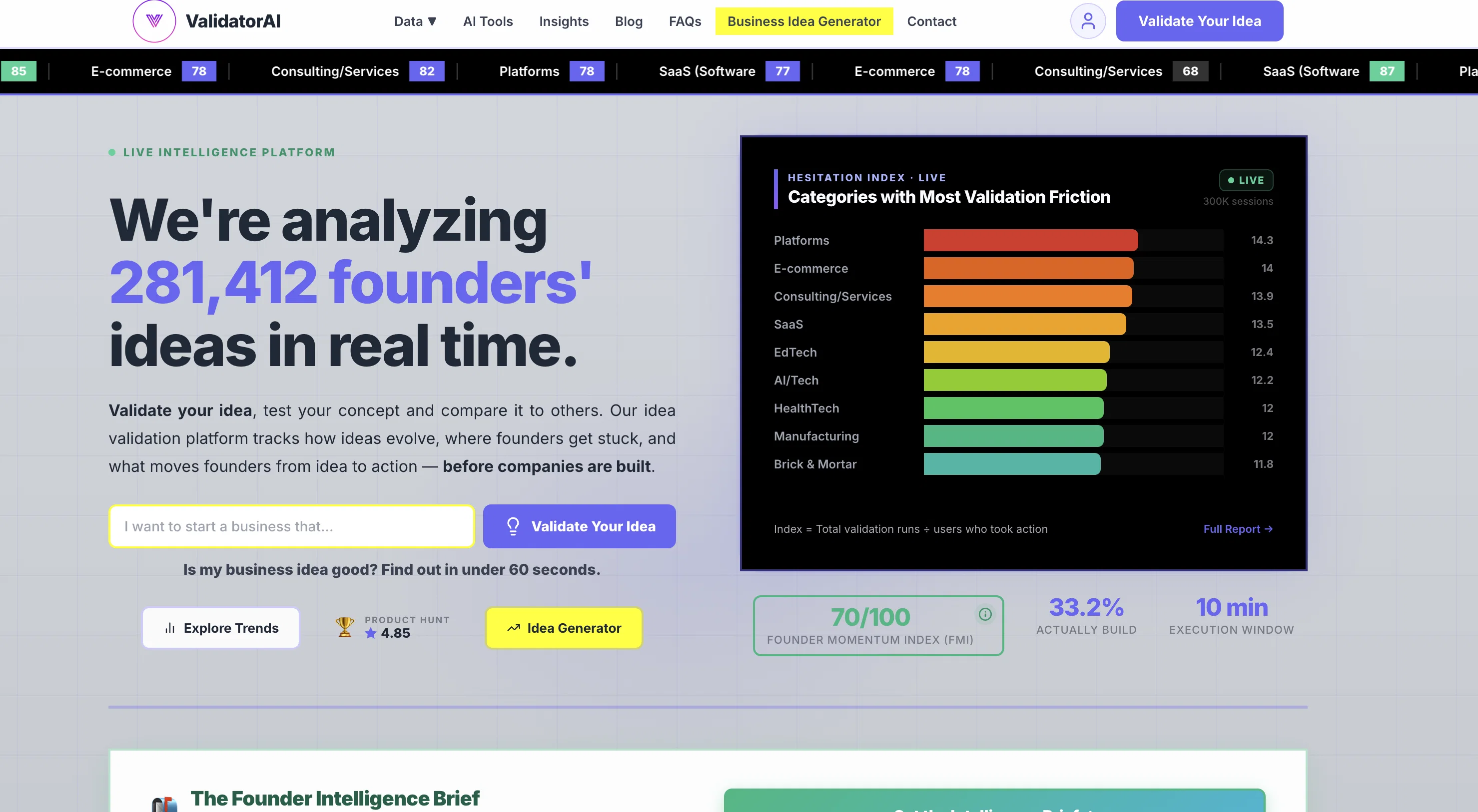 Validator AI website