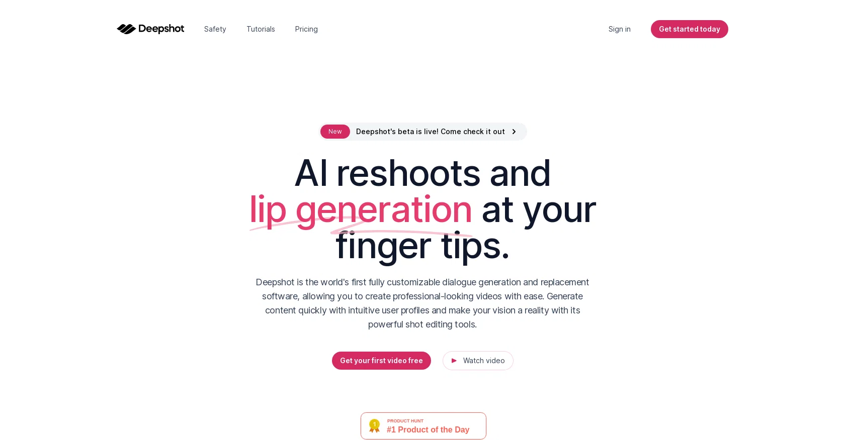 Deepshot website