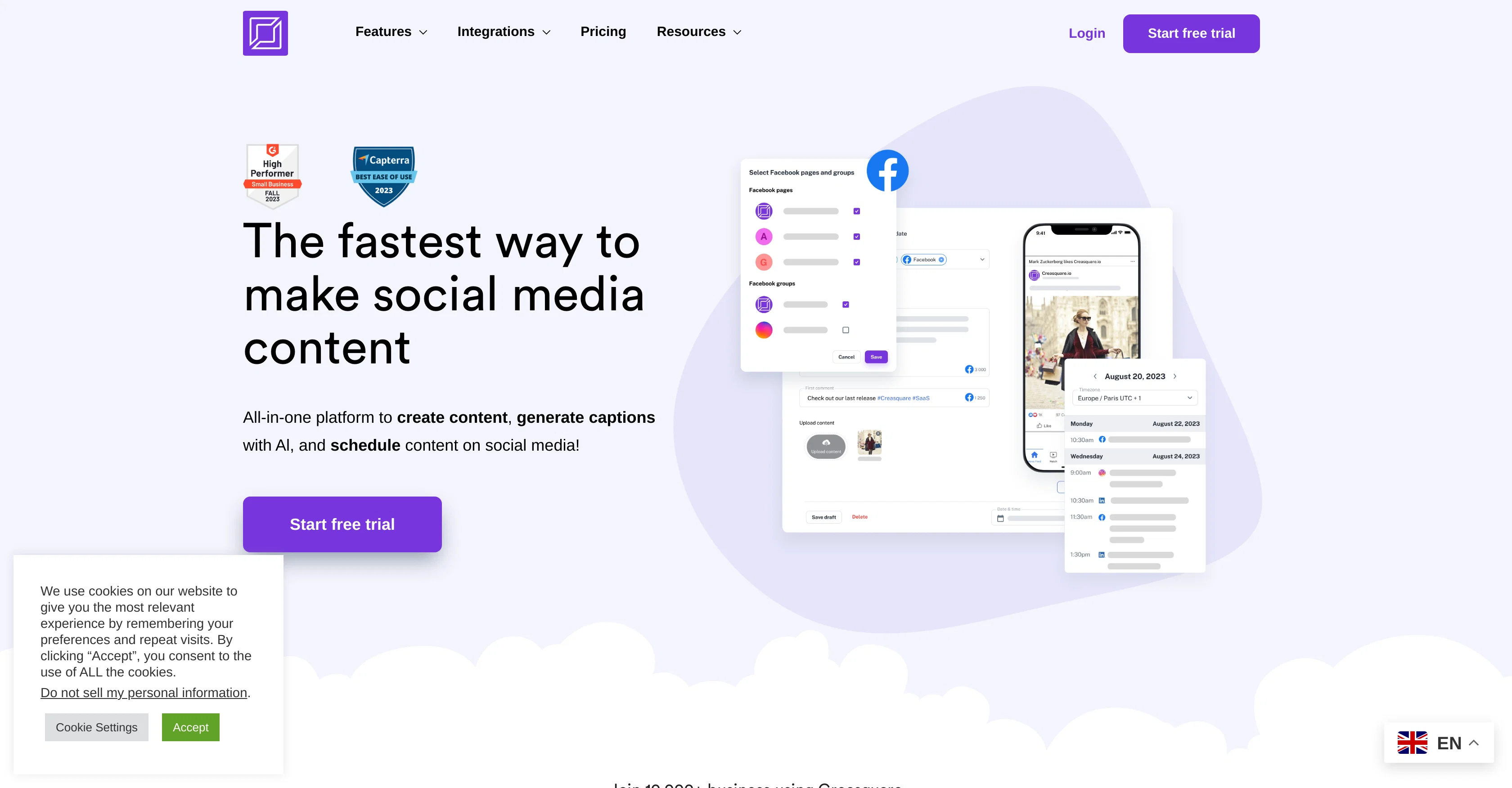 Creasquare website