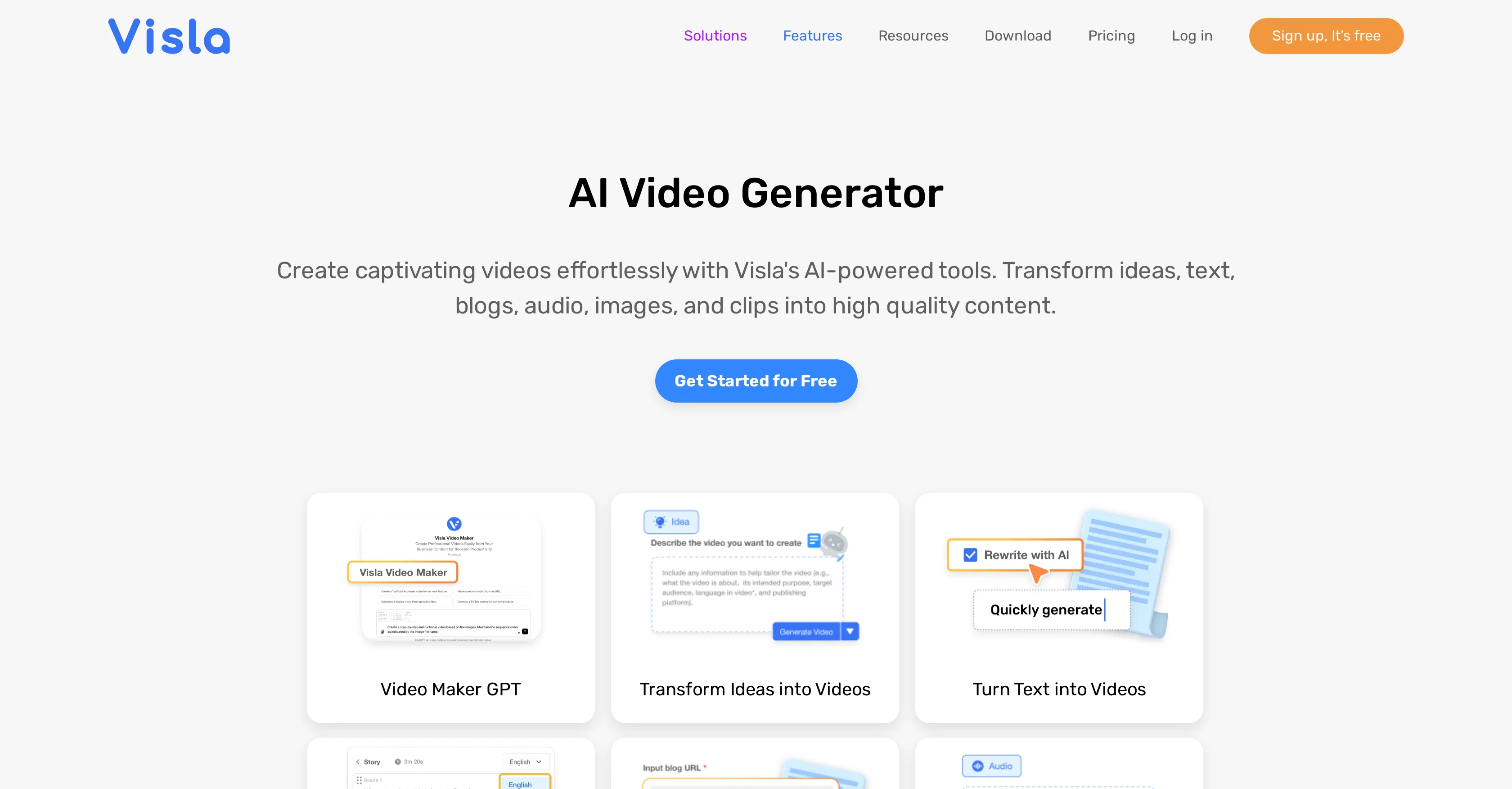 Visla website