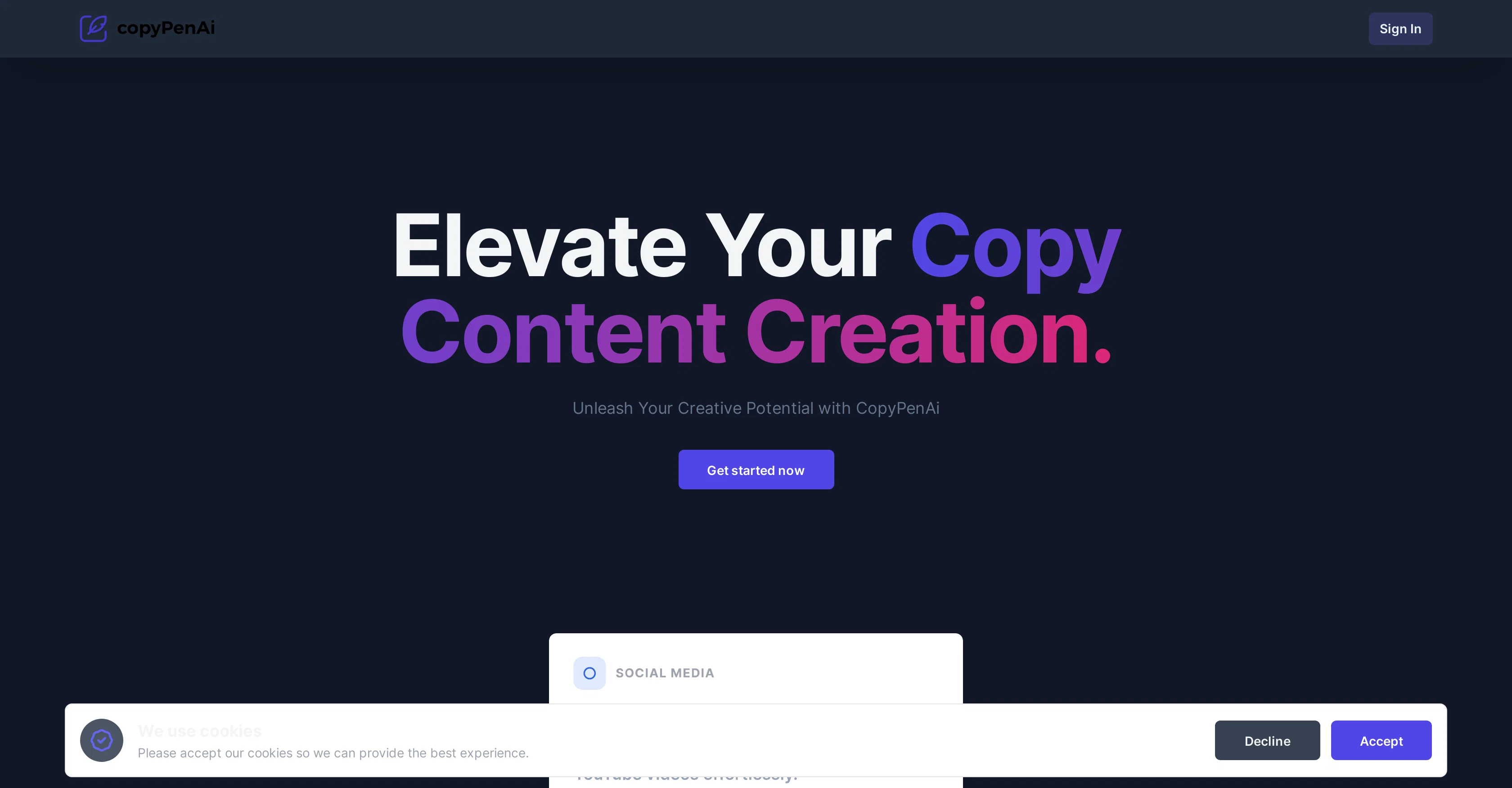 CopyPenAi website