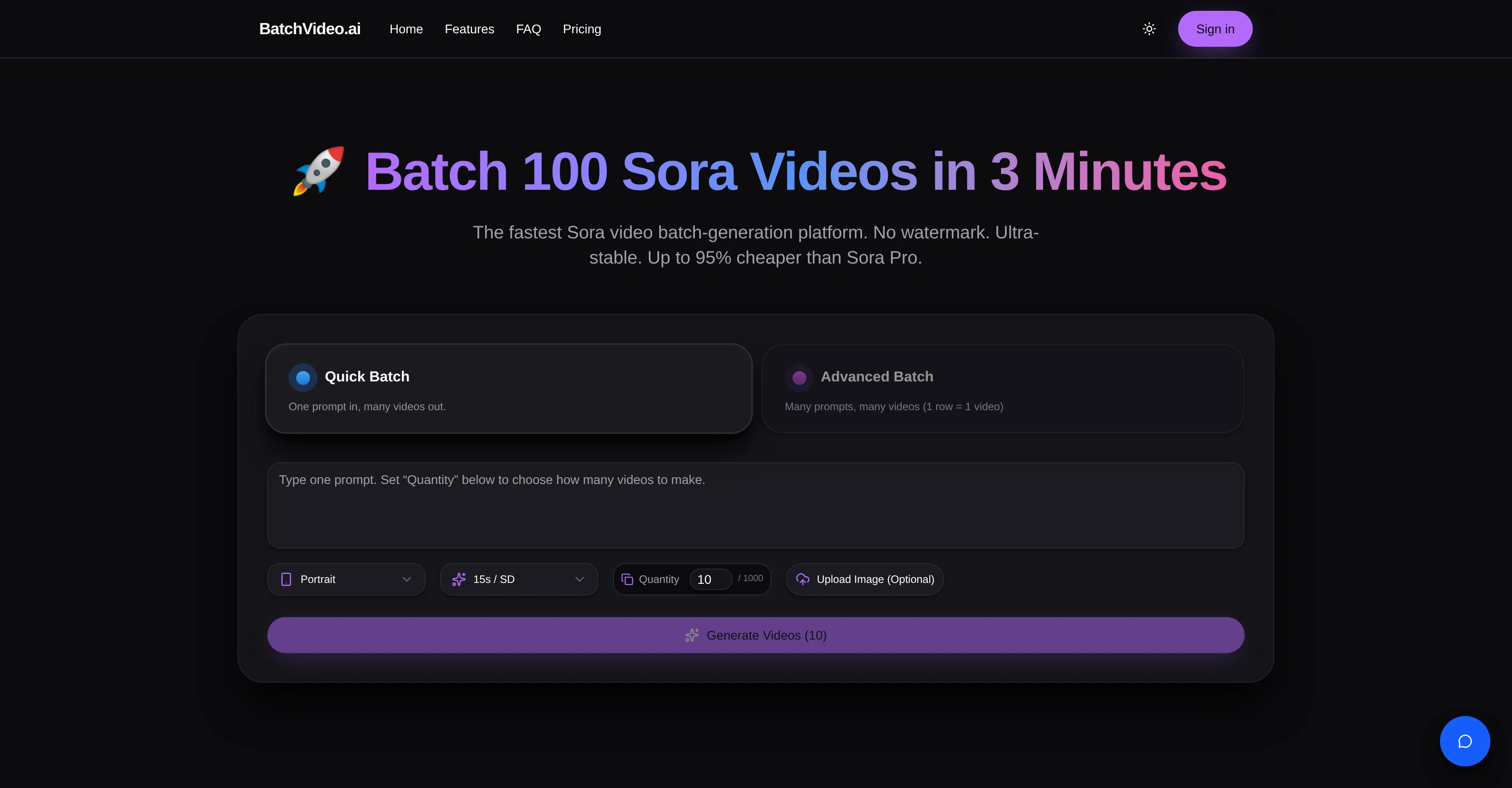 BatchVideo.ai website