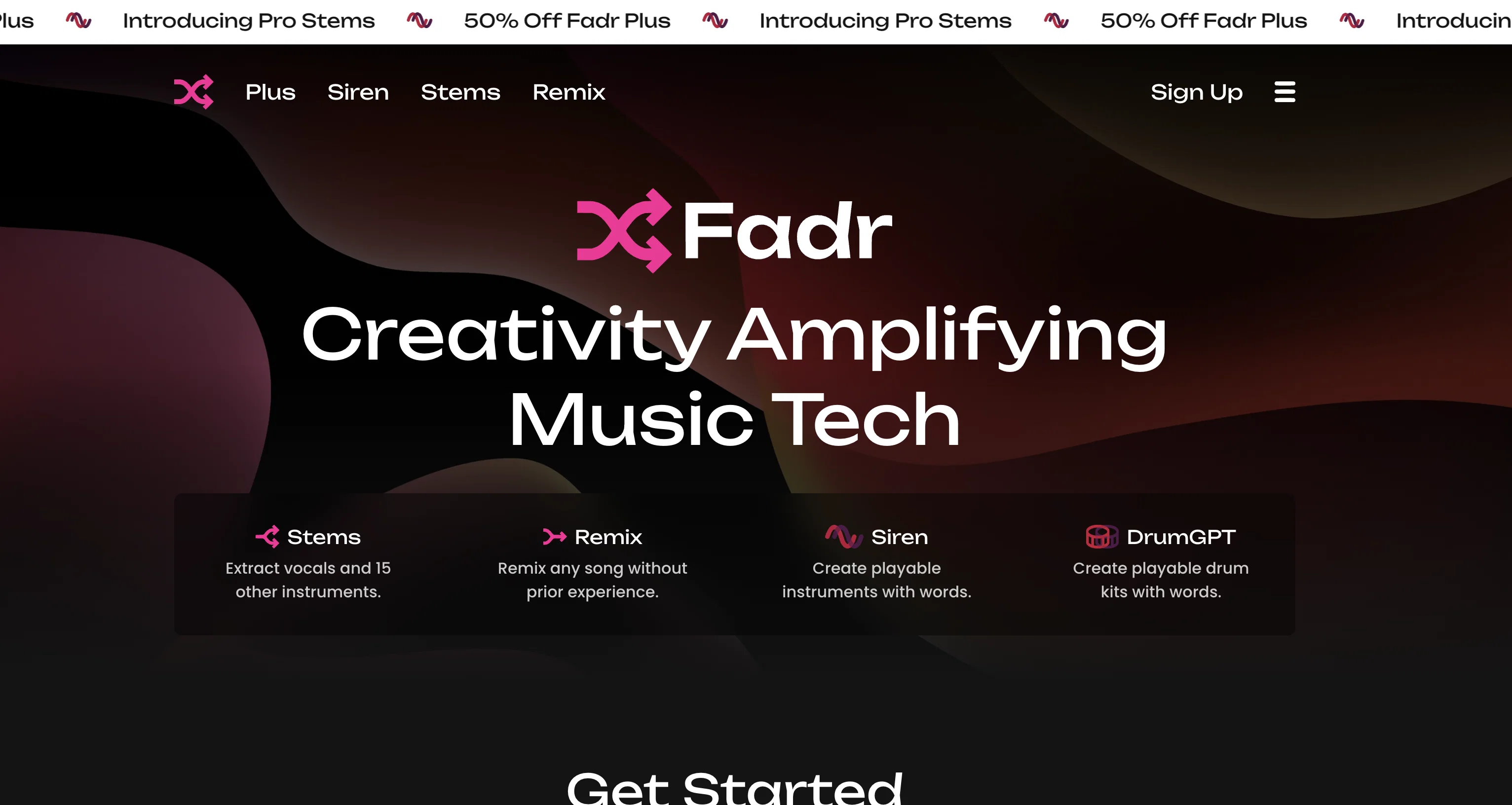 Fadr website