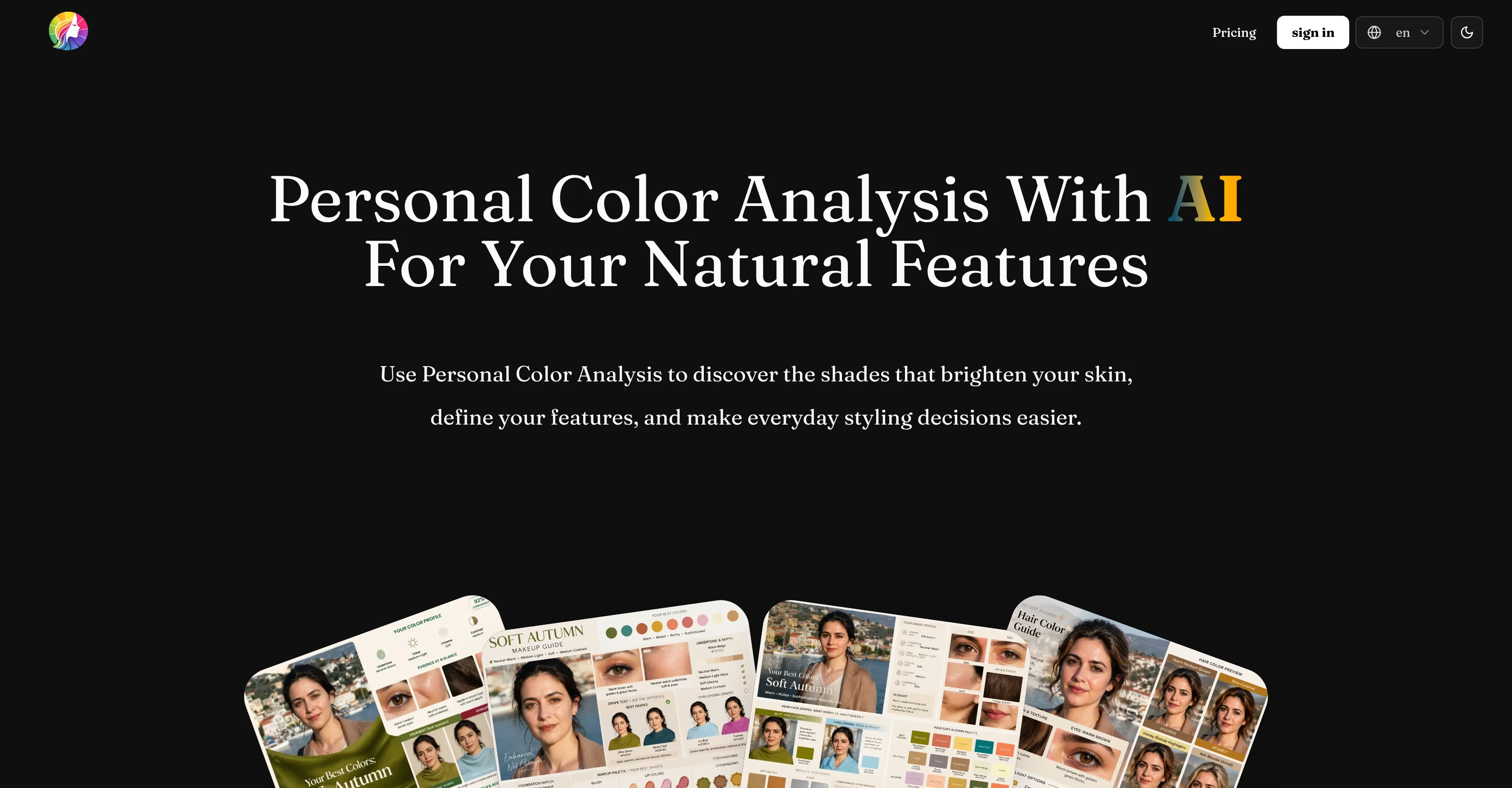 AI Personal Color Analysis website