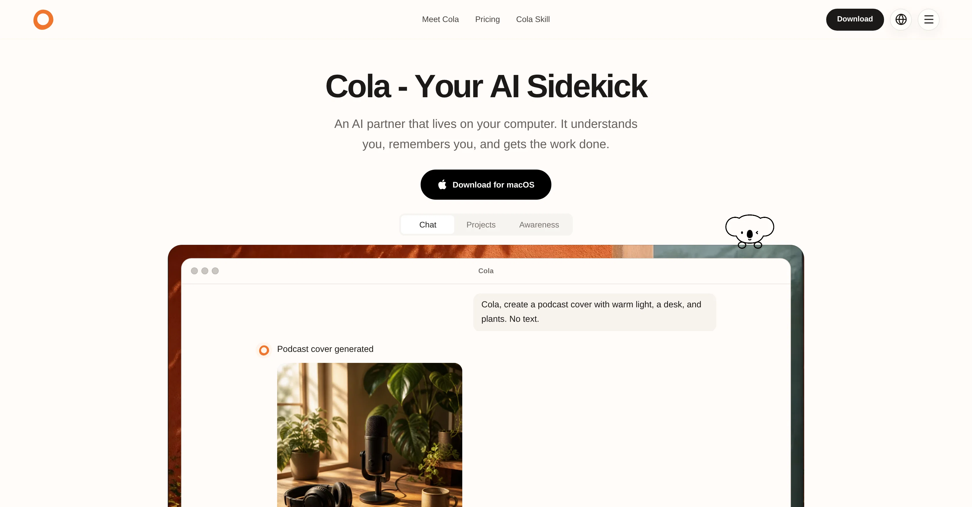 ColaOS website