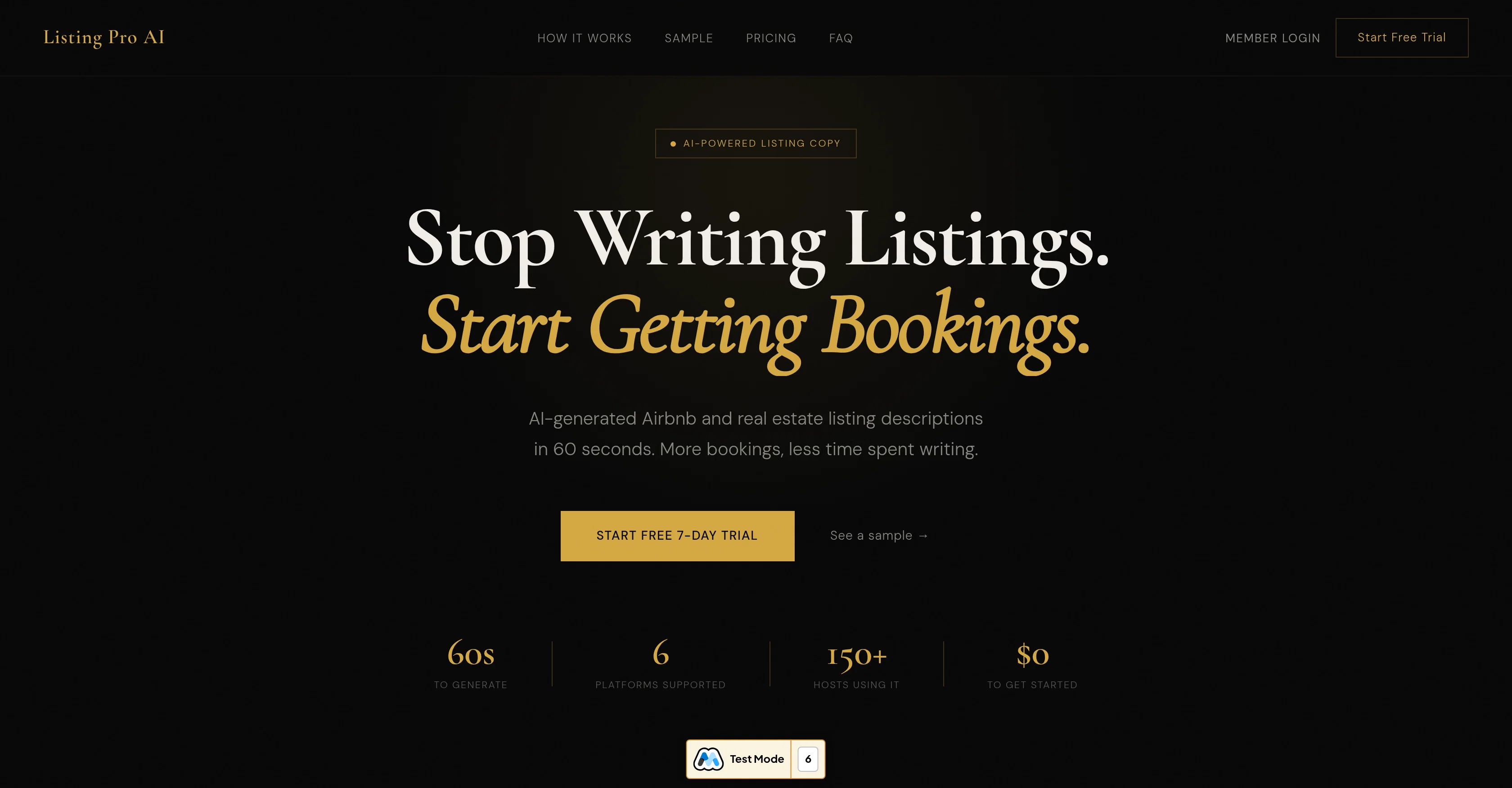 Listing Pro AI website