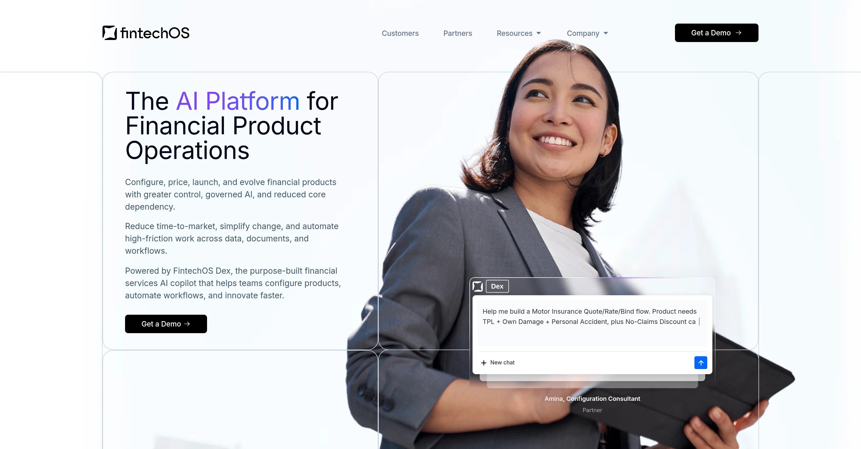 FintechOS website