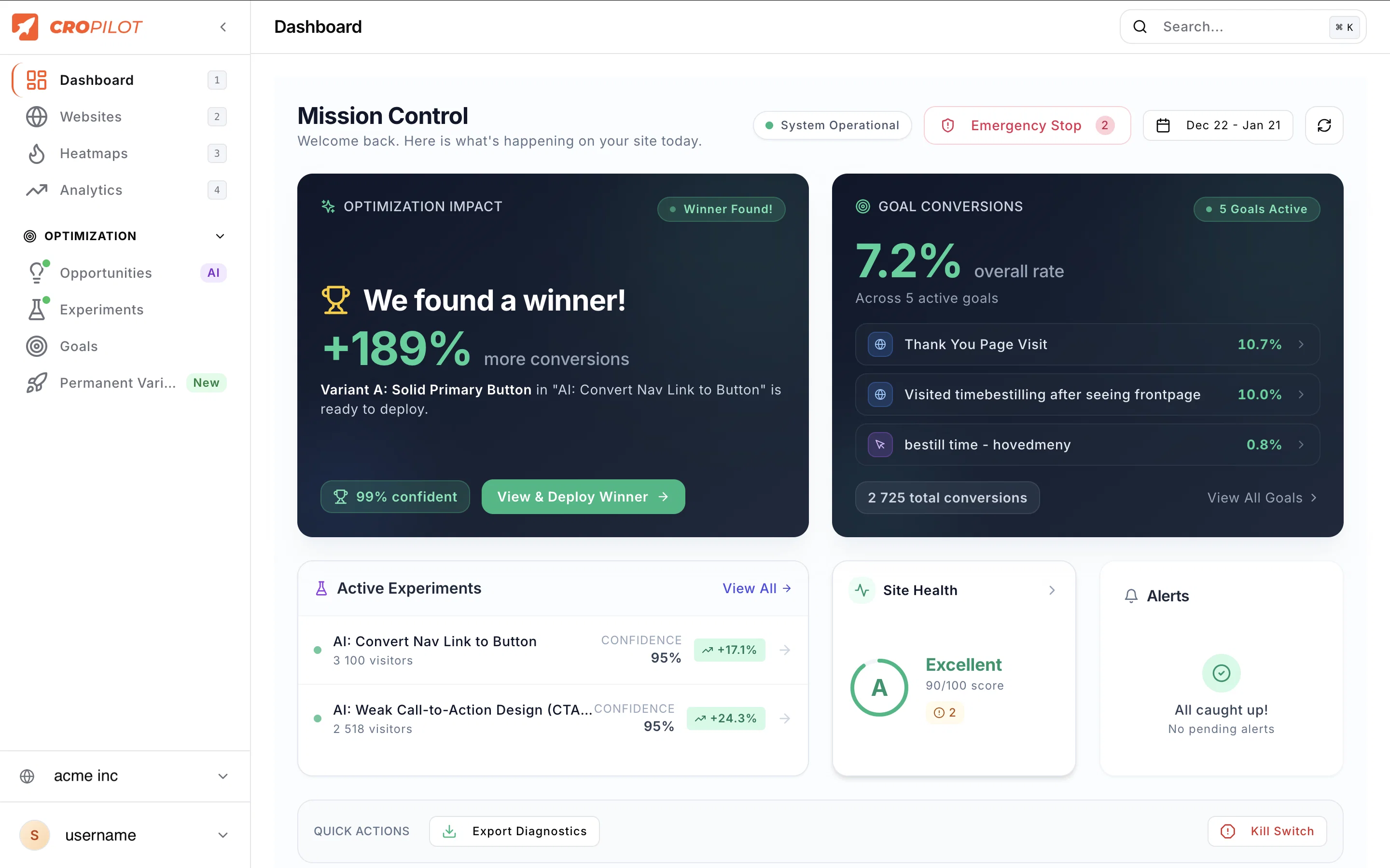 CroPilot website