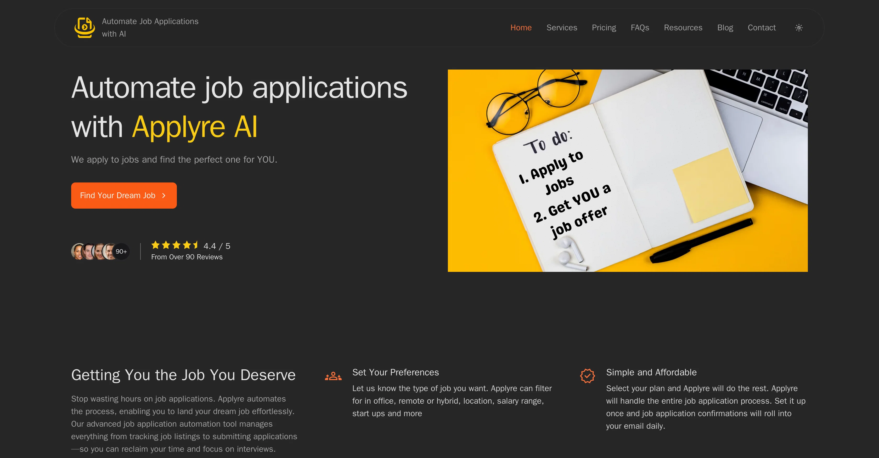 Applyre AI website