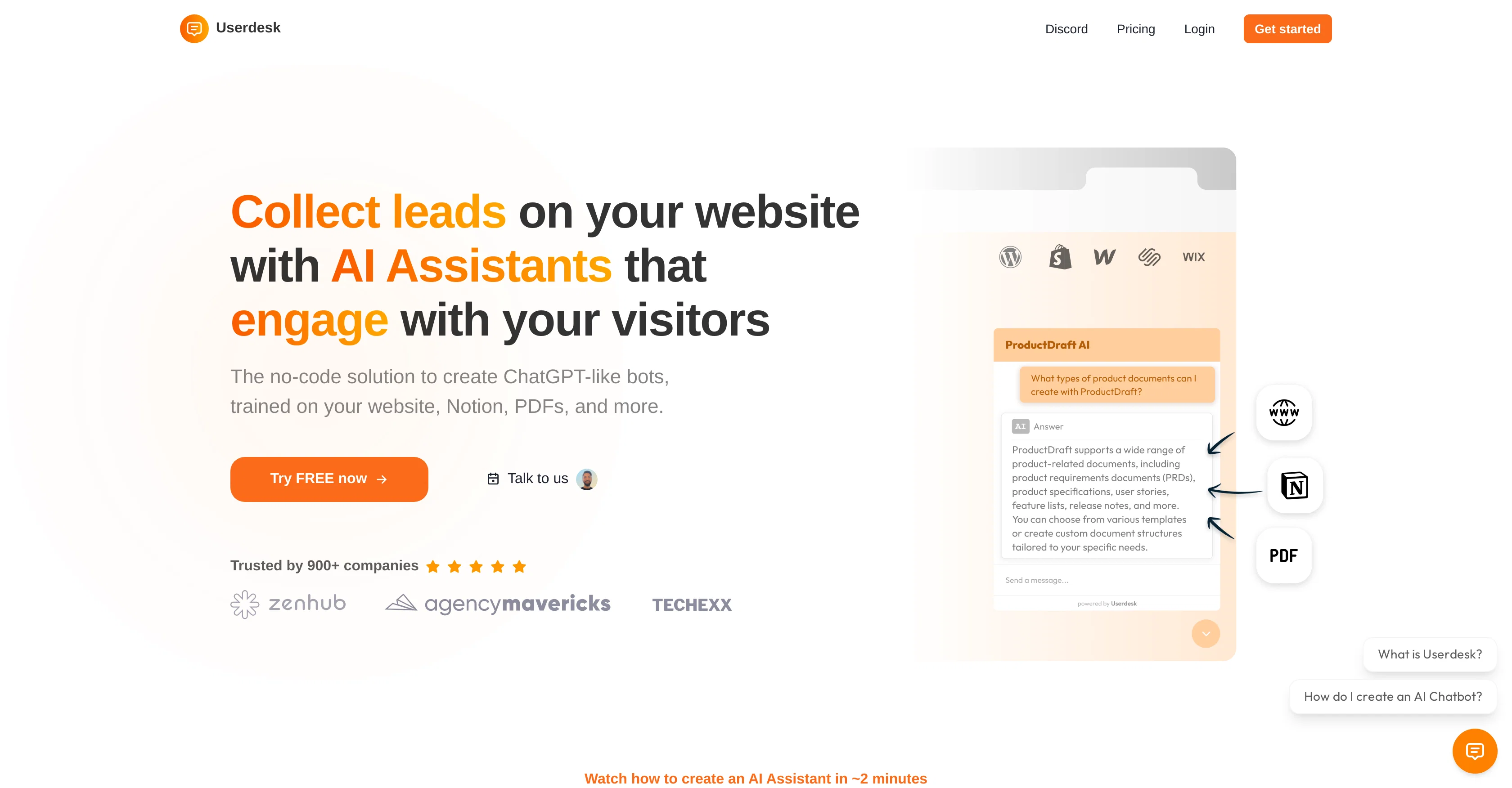 Userdesk website