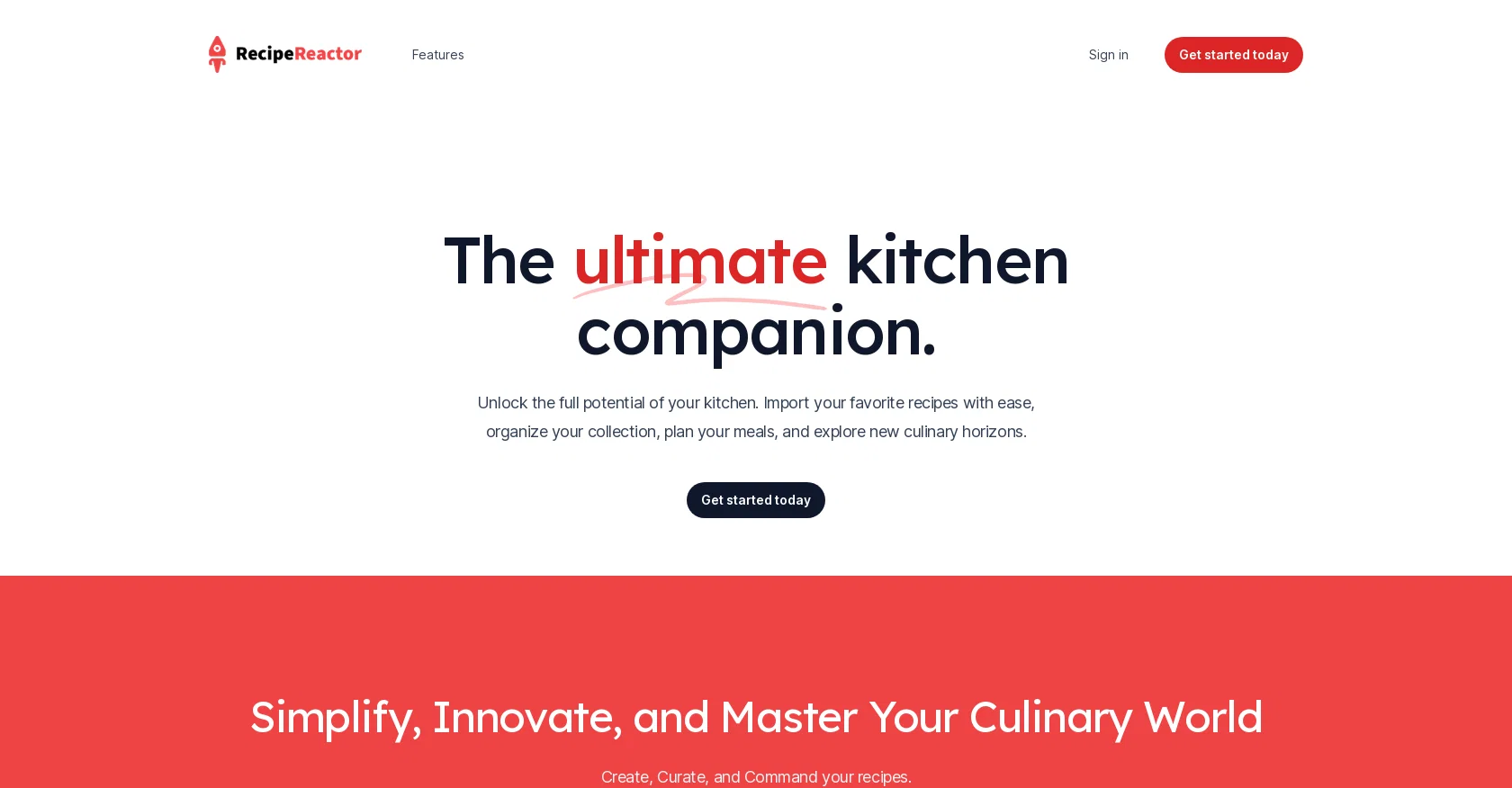 Recipe reactor website
