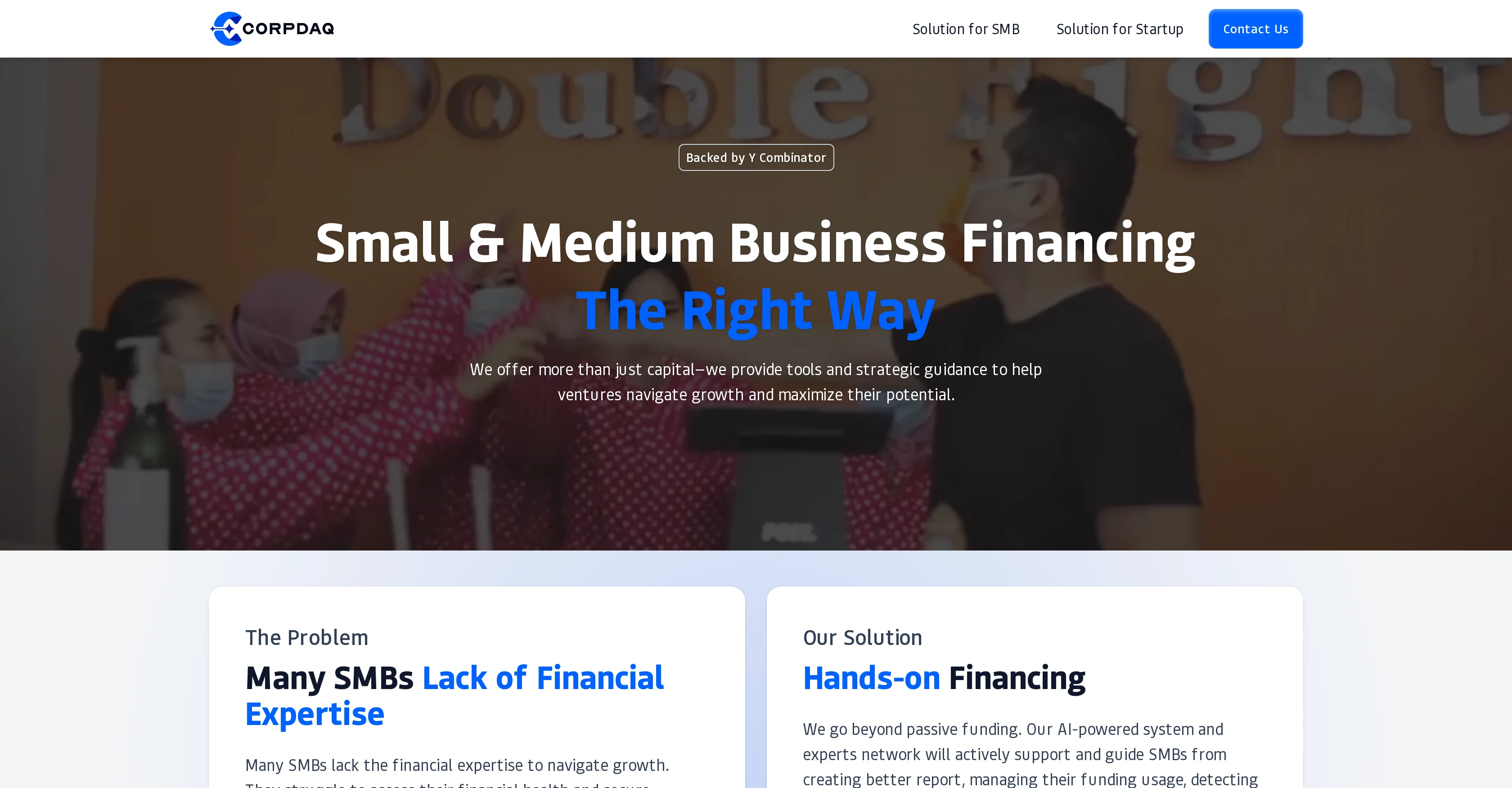 Corpdaq website