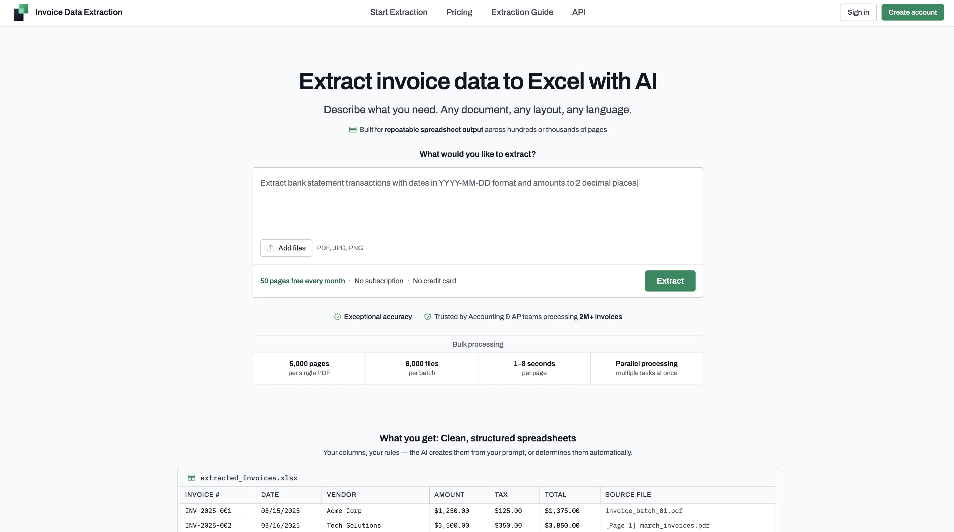 InvoiceDataExtraction website