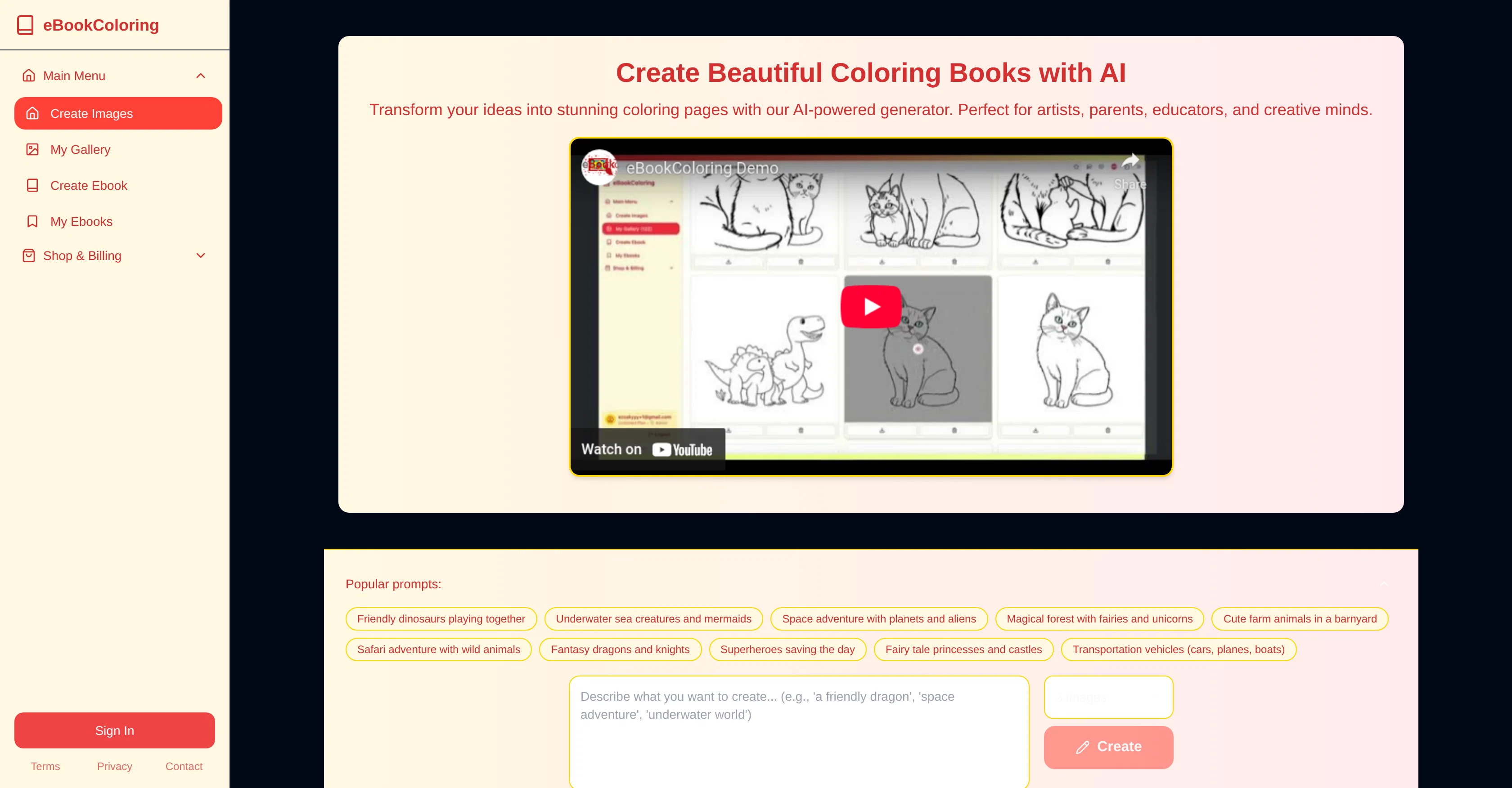 eBookColoring website