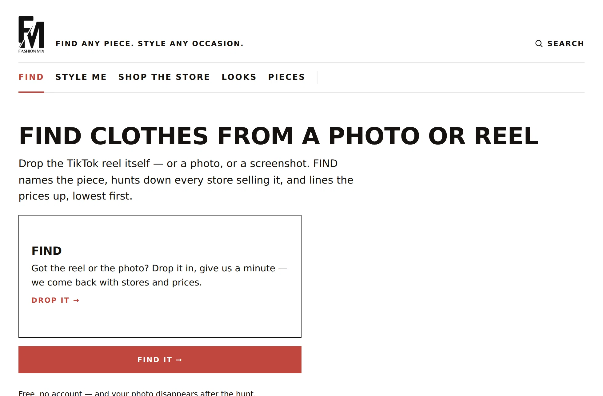 FashionMix FIND website