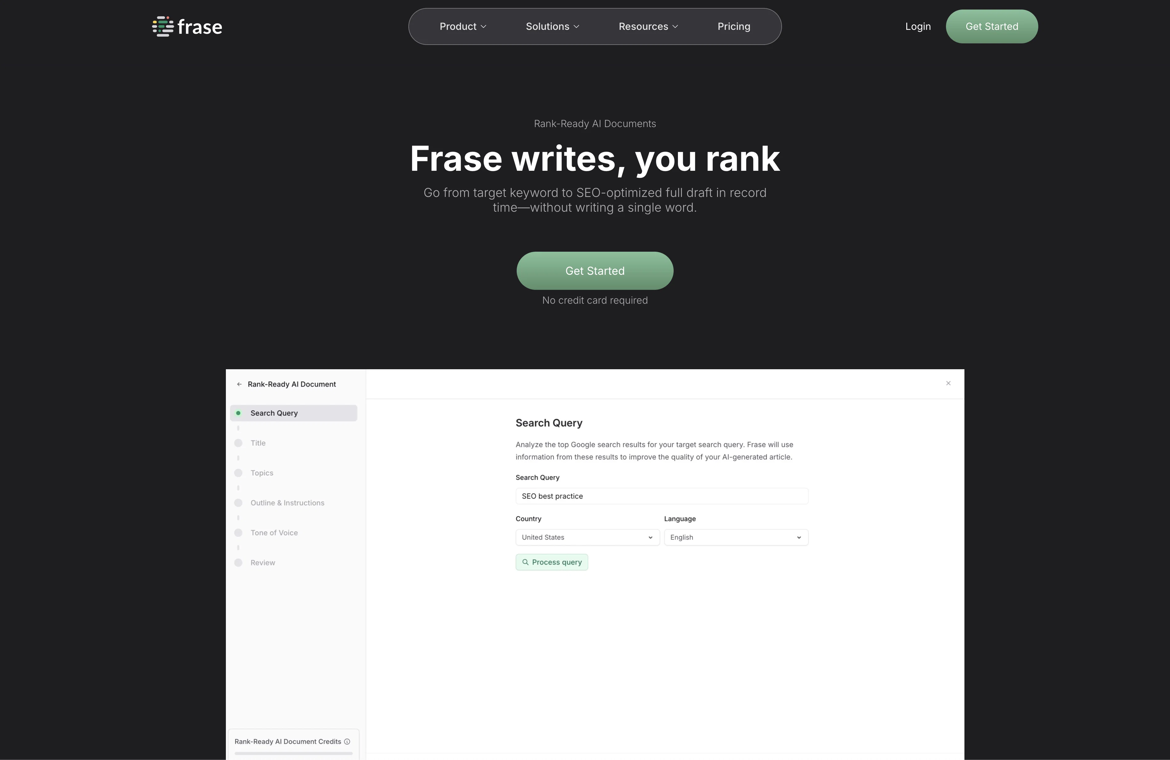 Frase.io website