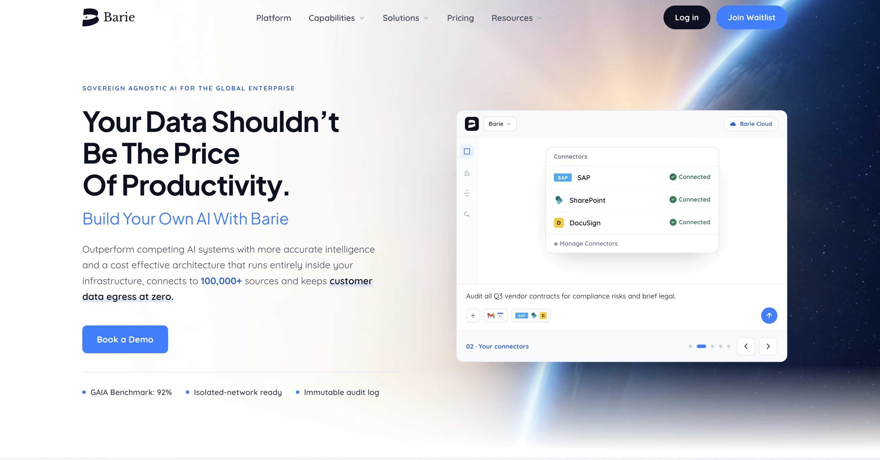 Barie AI website
