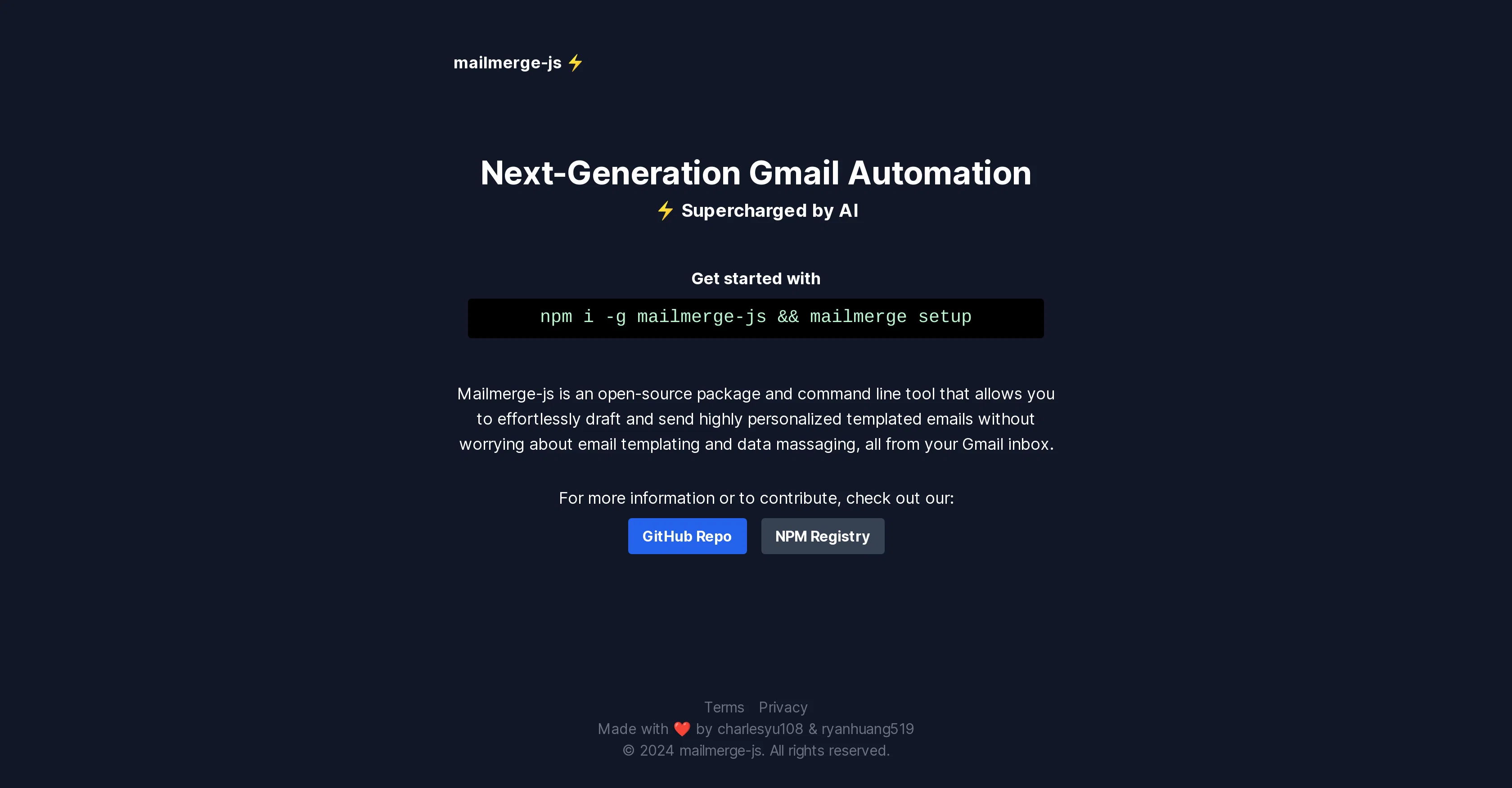 Mailmerge-JS website