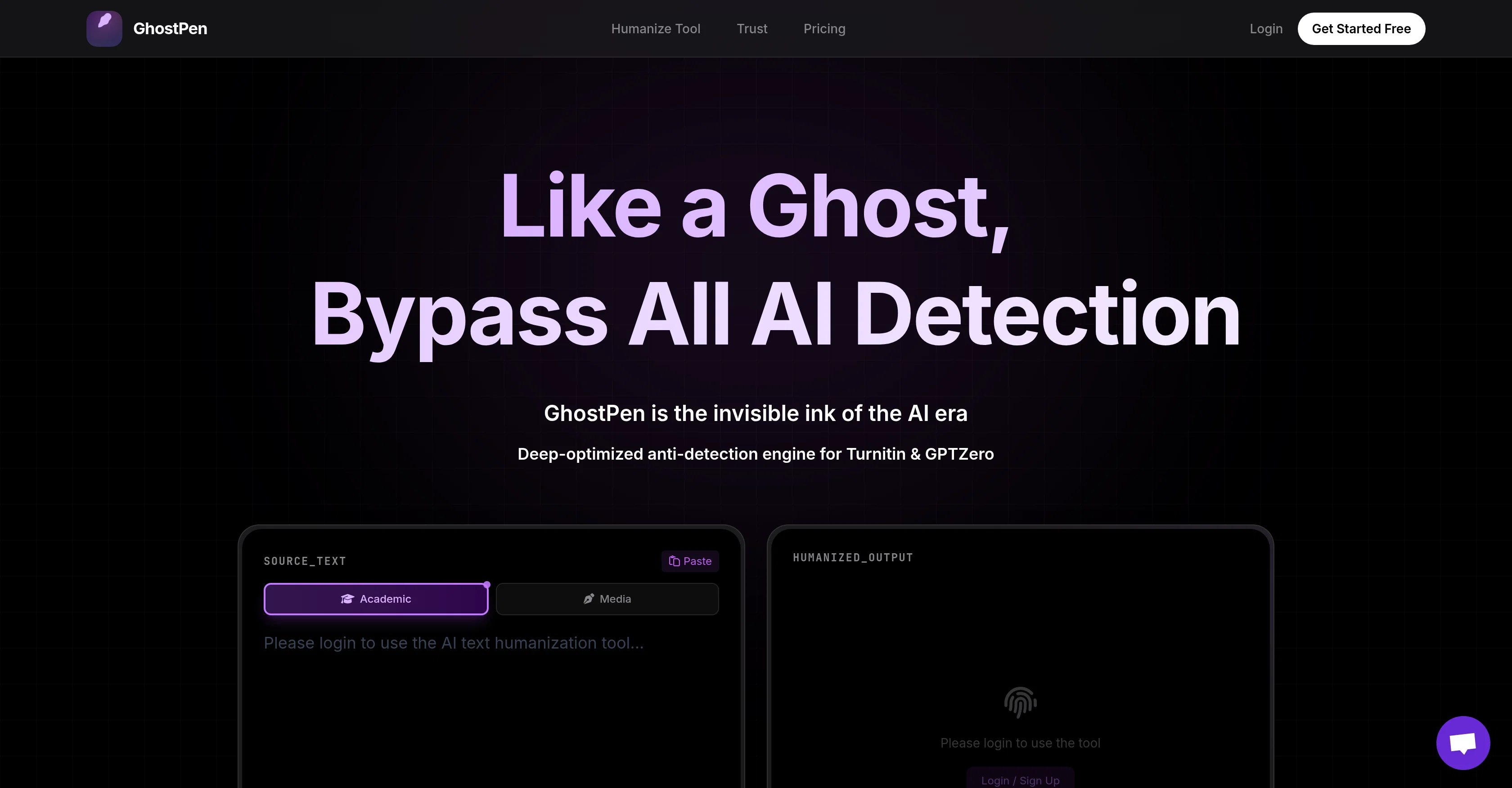 GhostPen website