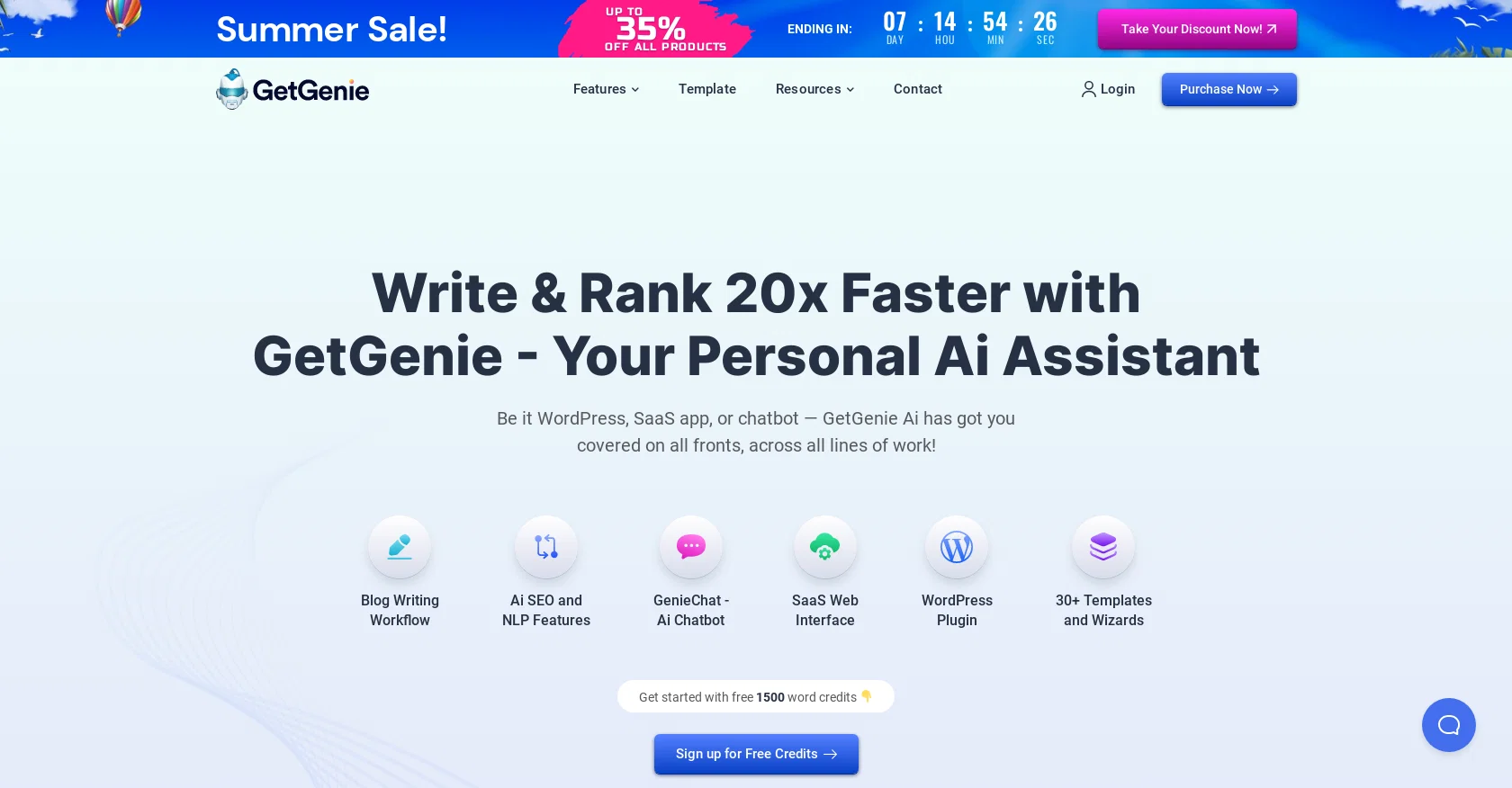 GetGenie website
