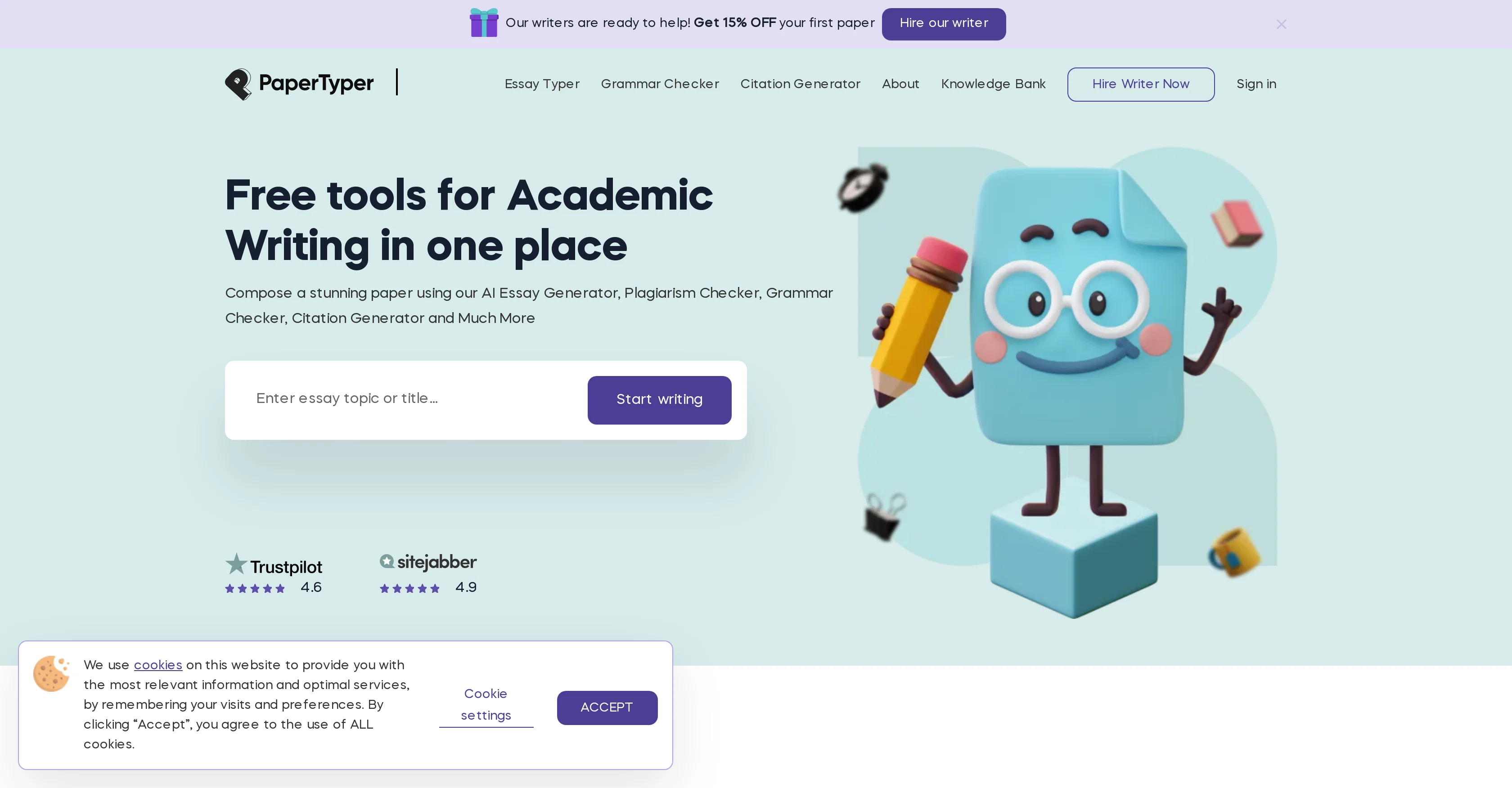 Essay Writer by Papertyper website