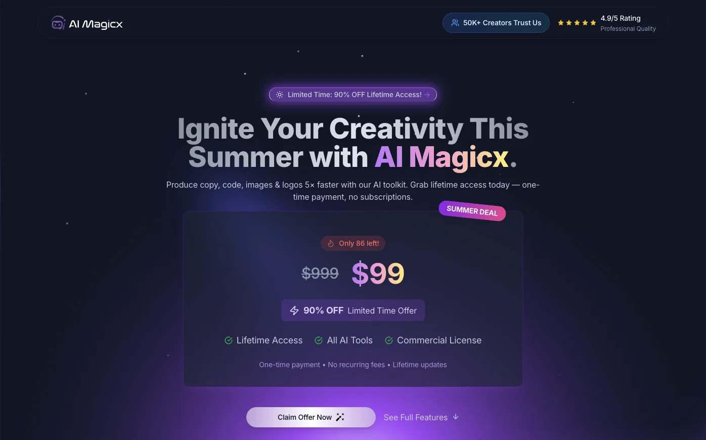 AI Magicx website