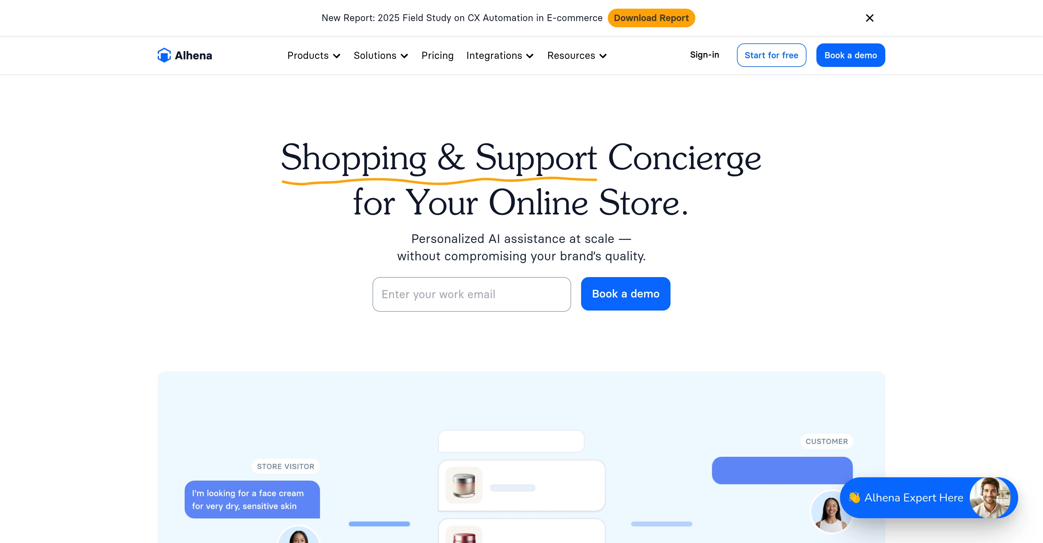 Alhena AI website