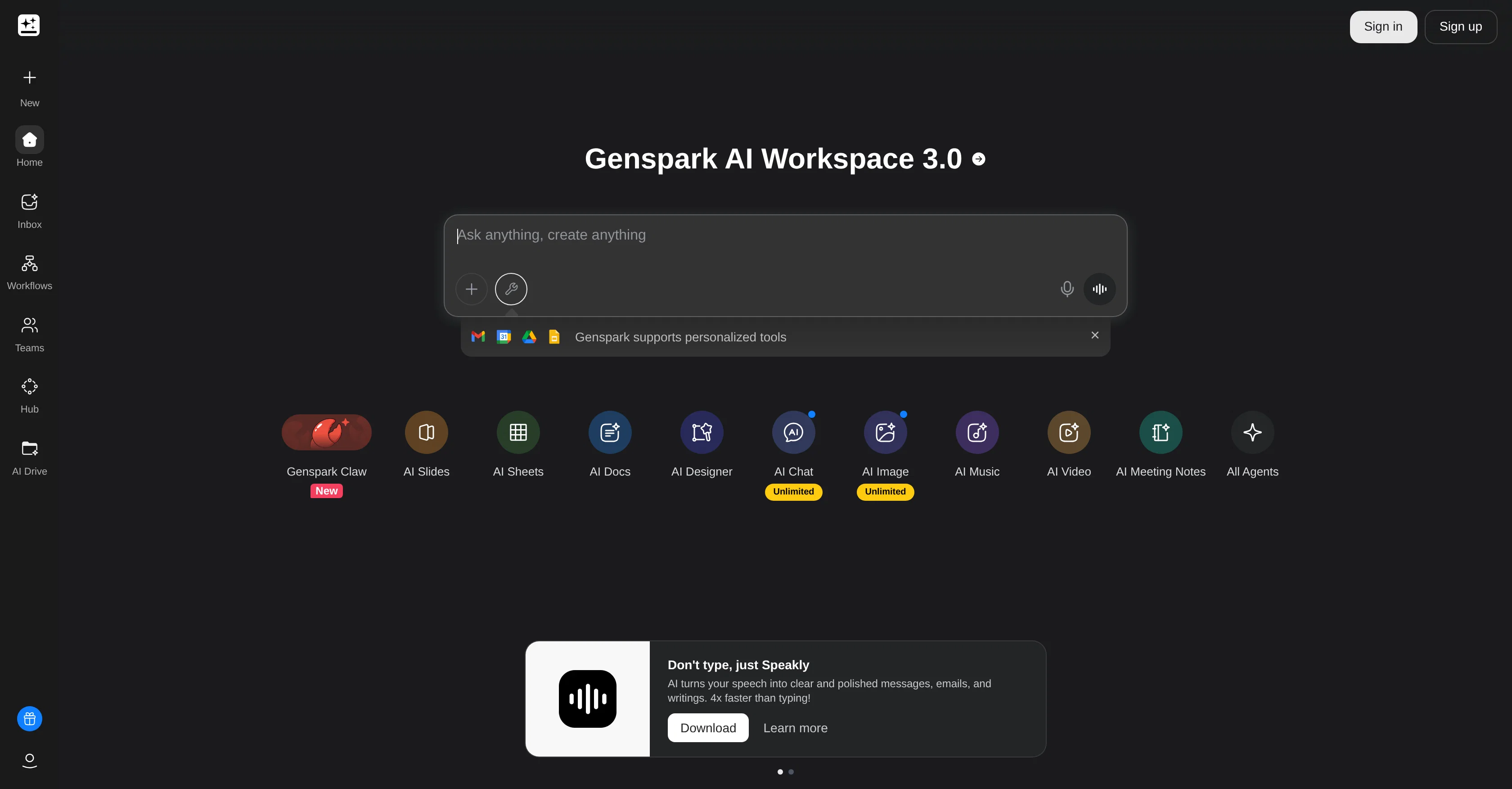 Genspark website