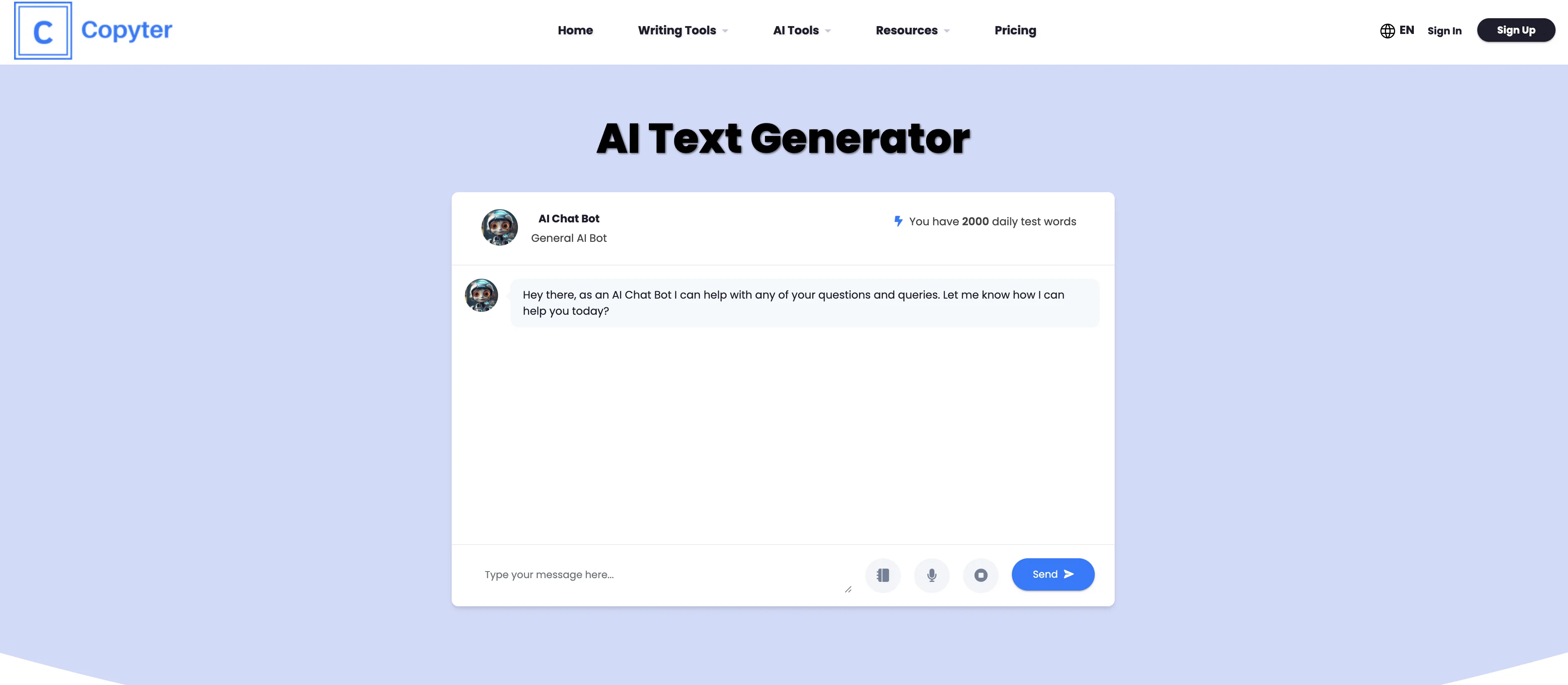 Copyter website