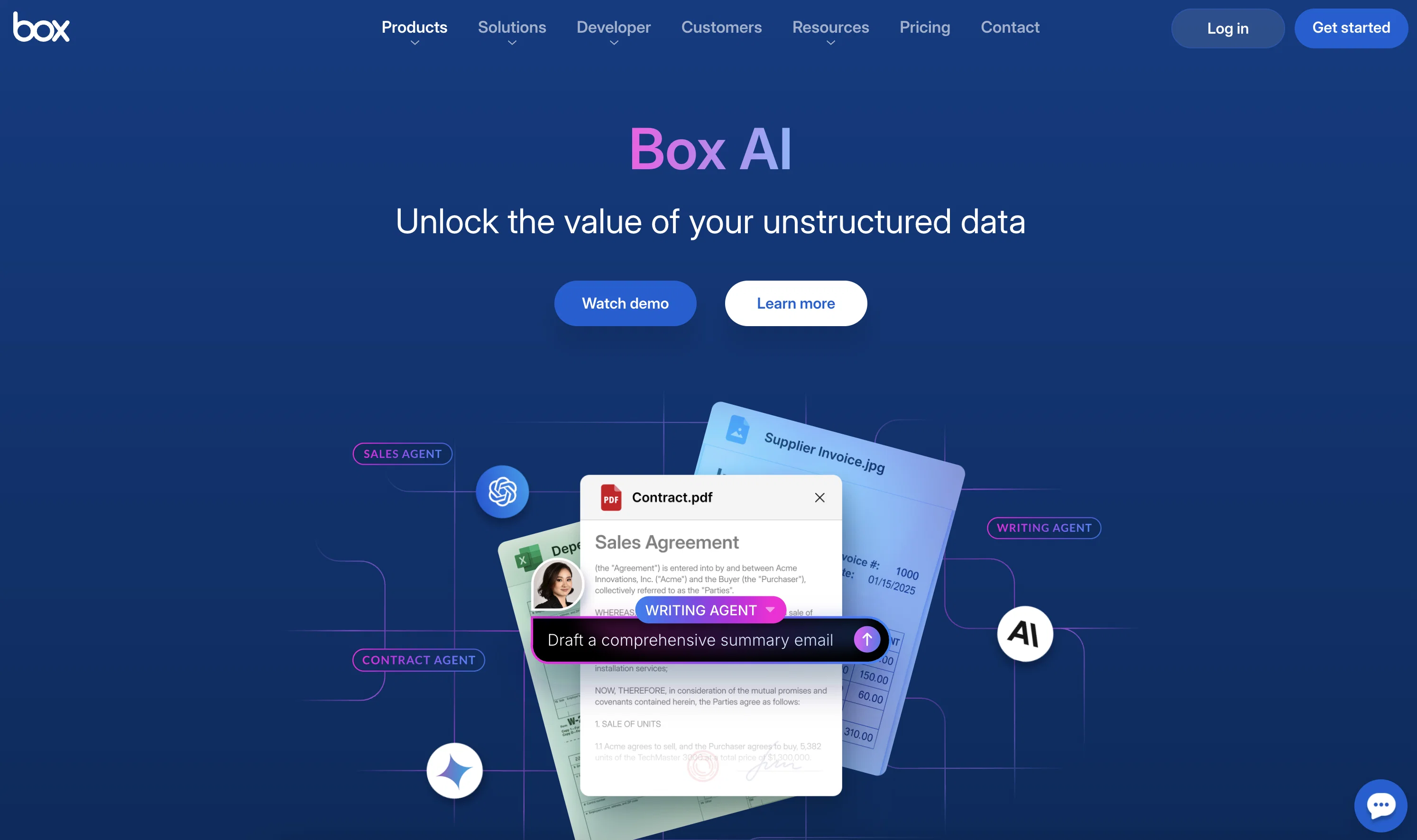 Box AI website