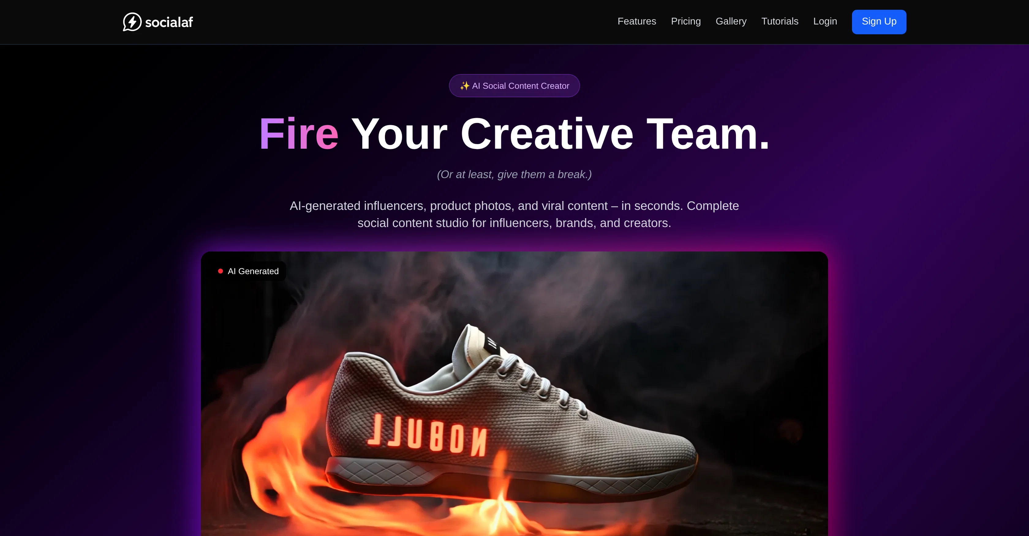 Socialaf.ai website