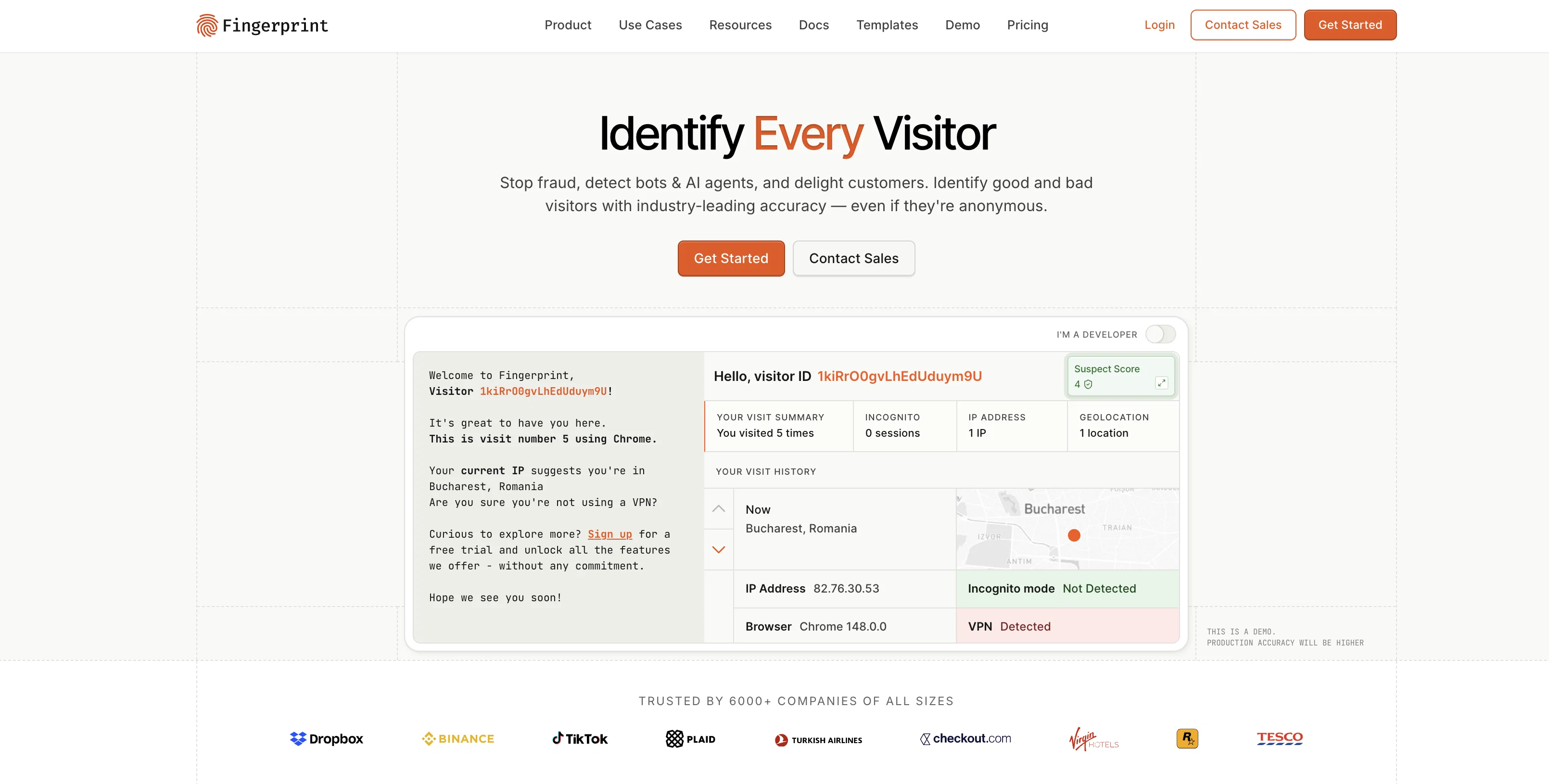 Fingerprint website