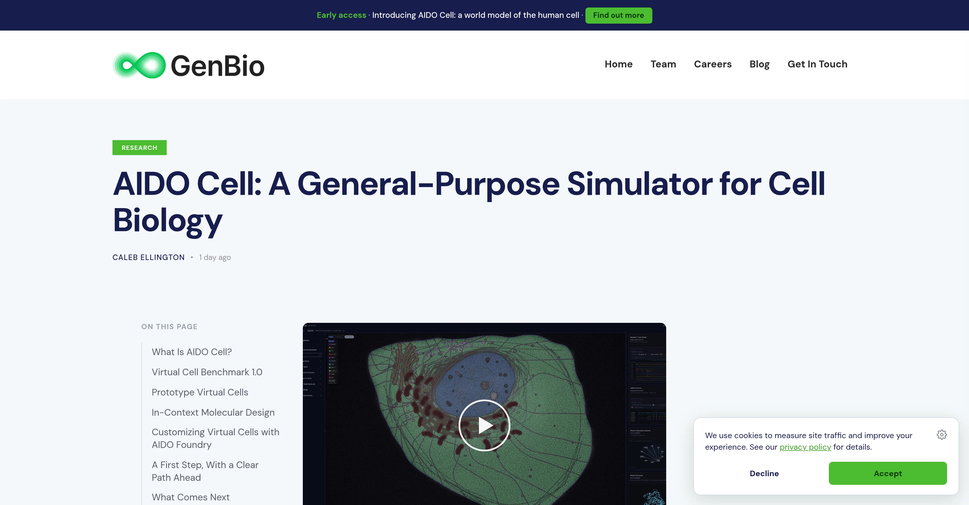 AIDO Cell Simulator by GenBio website