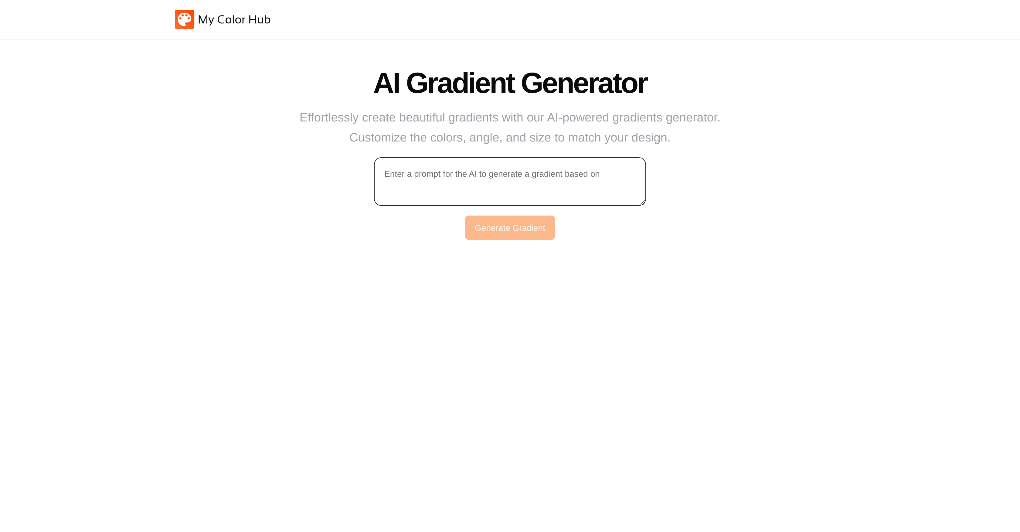 AI Gradient Generator website