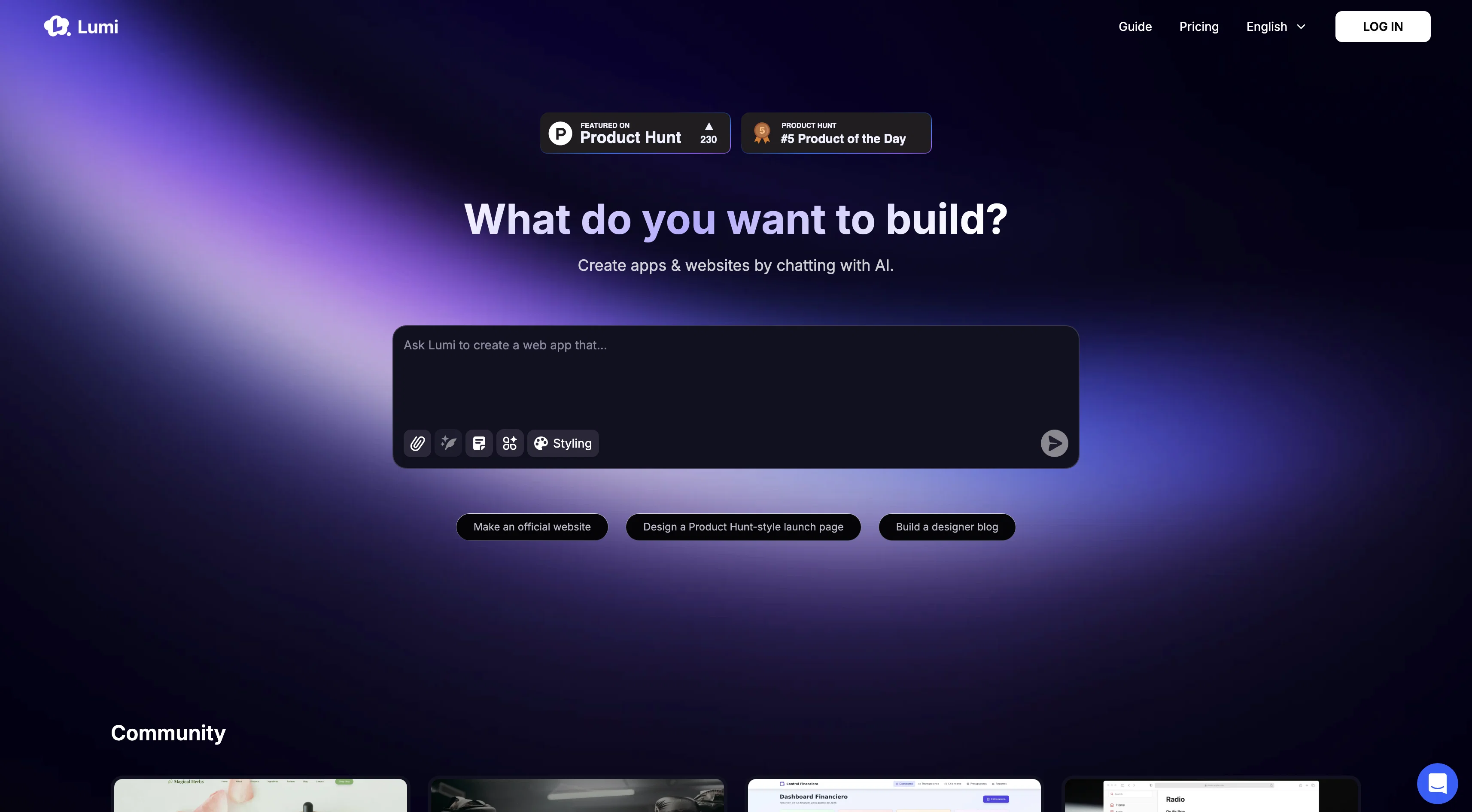 Lumi.new website